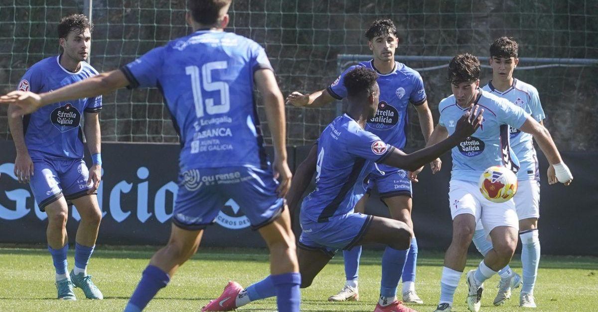 El Ourense CF sigue en racha y gana al Celta B (1-2)