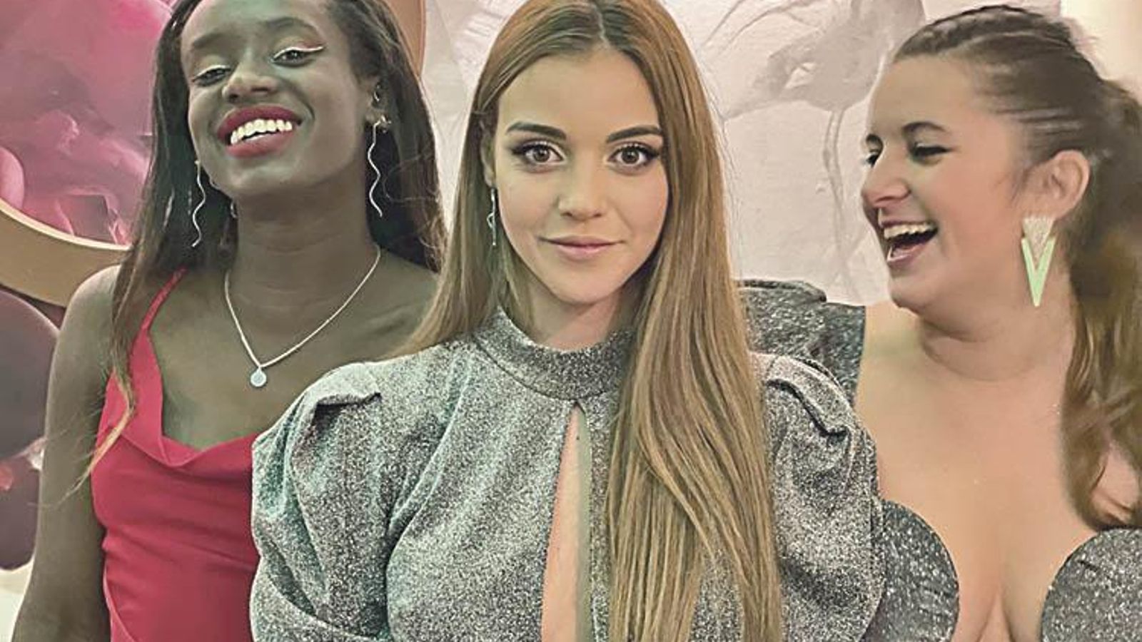 Cecilia, Alexandra y Laura, dos de sus amigas.