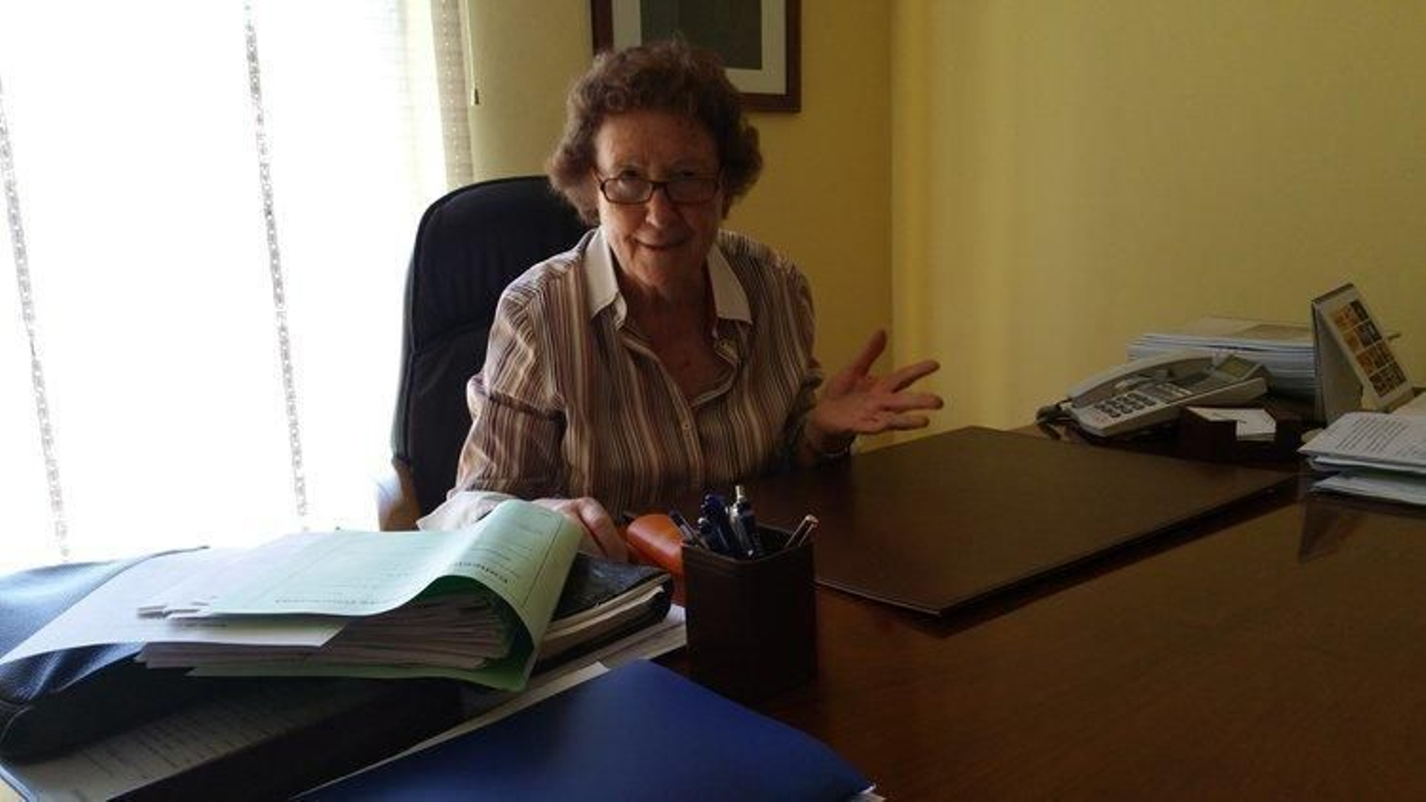 Pilar Otilia López, durante una reciente entrevista con La Región. (SUSO ARJOMIL)