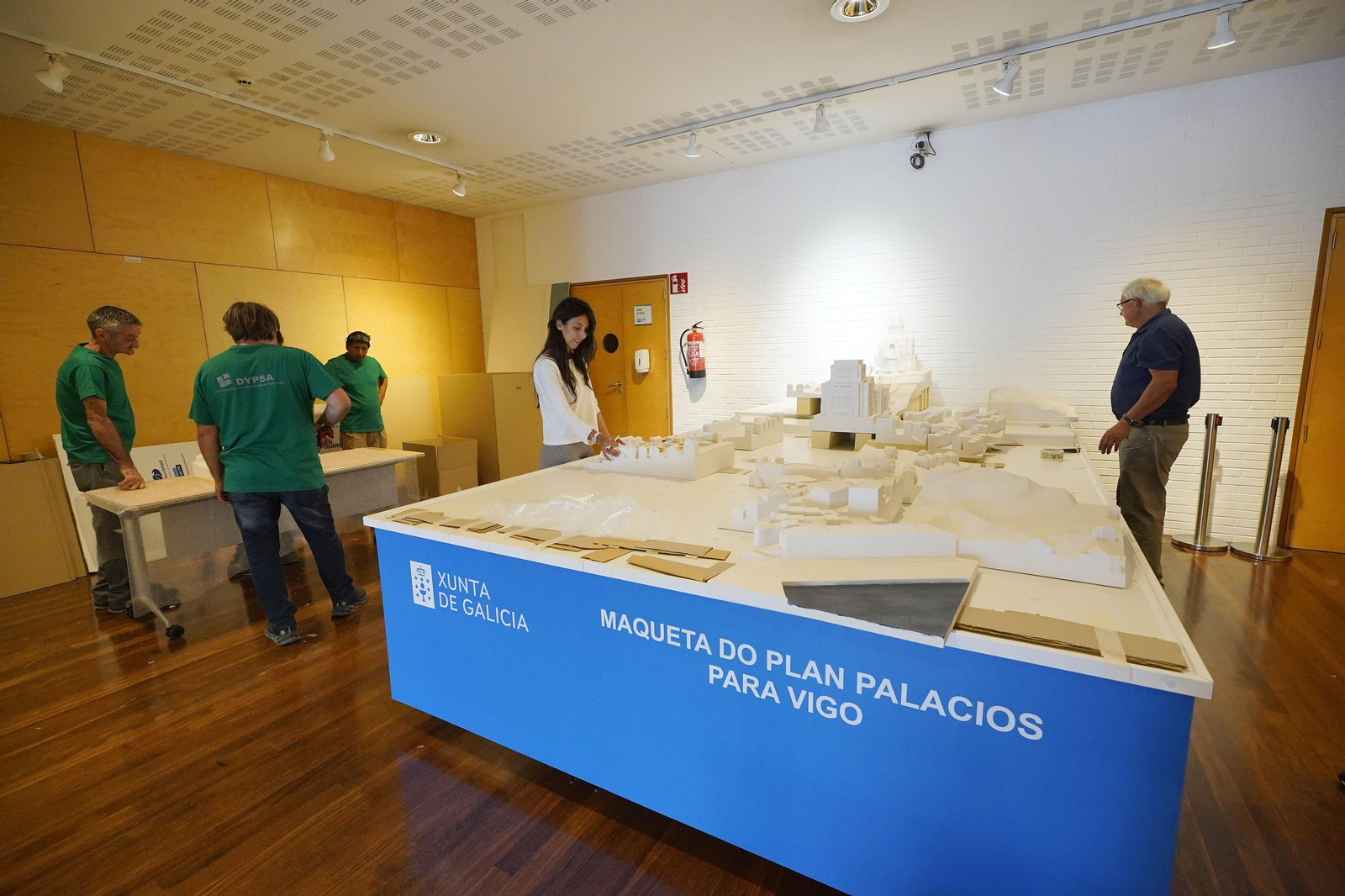 La réplica de la maqueta del Plan Palacios en Vigo. // Xunta