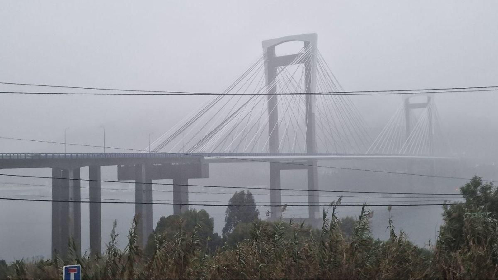 La niebla dificultó la circulación por Rande.