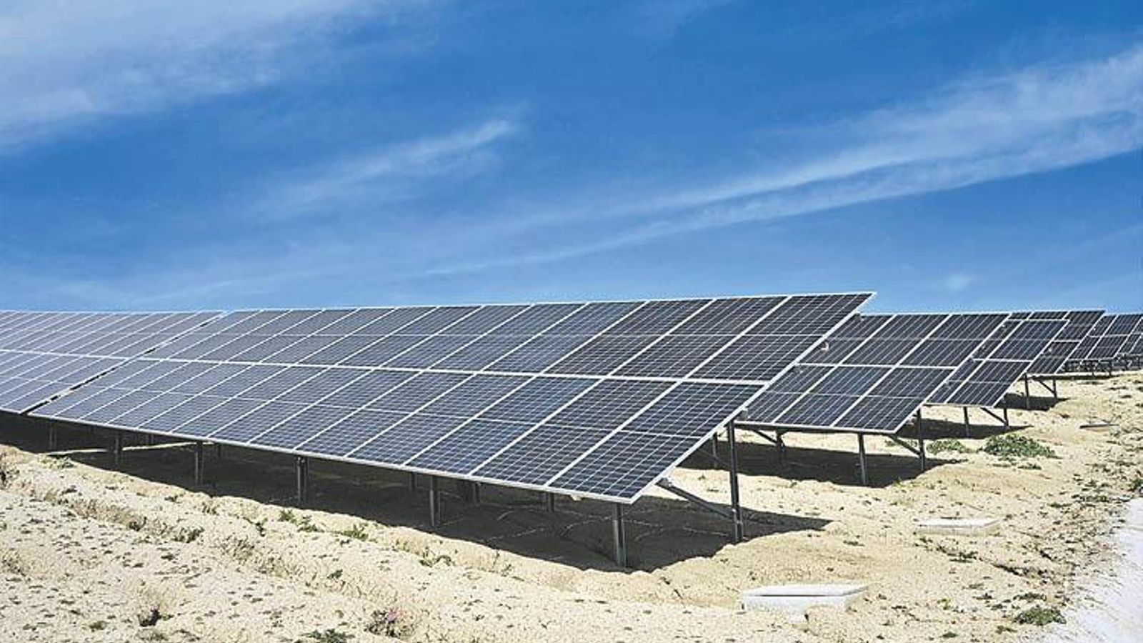 Placas para a producción de enerxía solar.