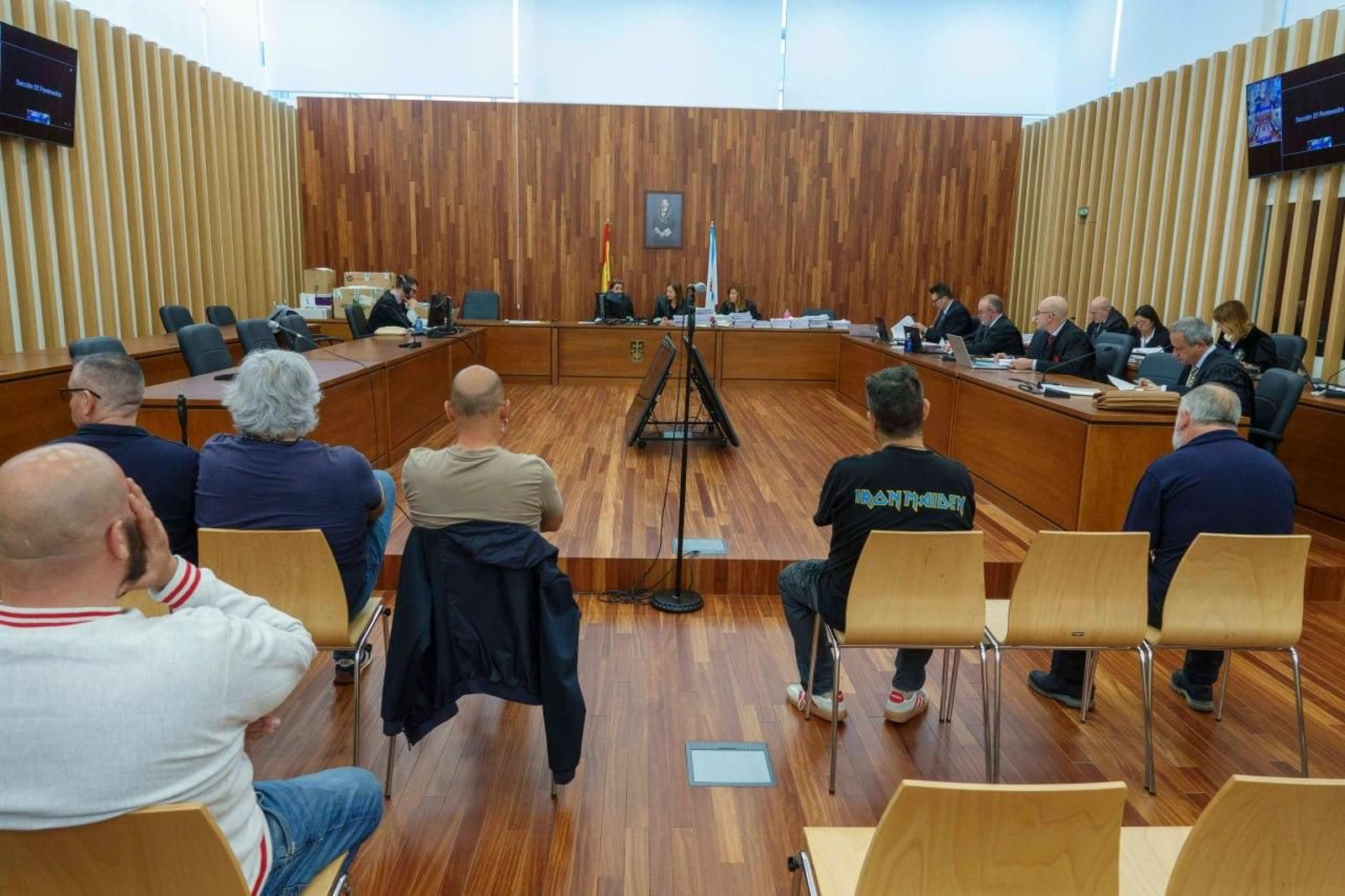 Imagen del juicio celebrado en la 'macrosala' de la Cidade da Xustiza.