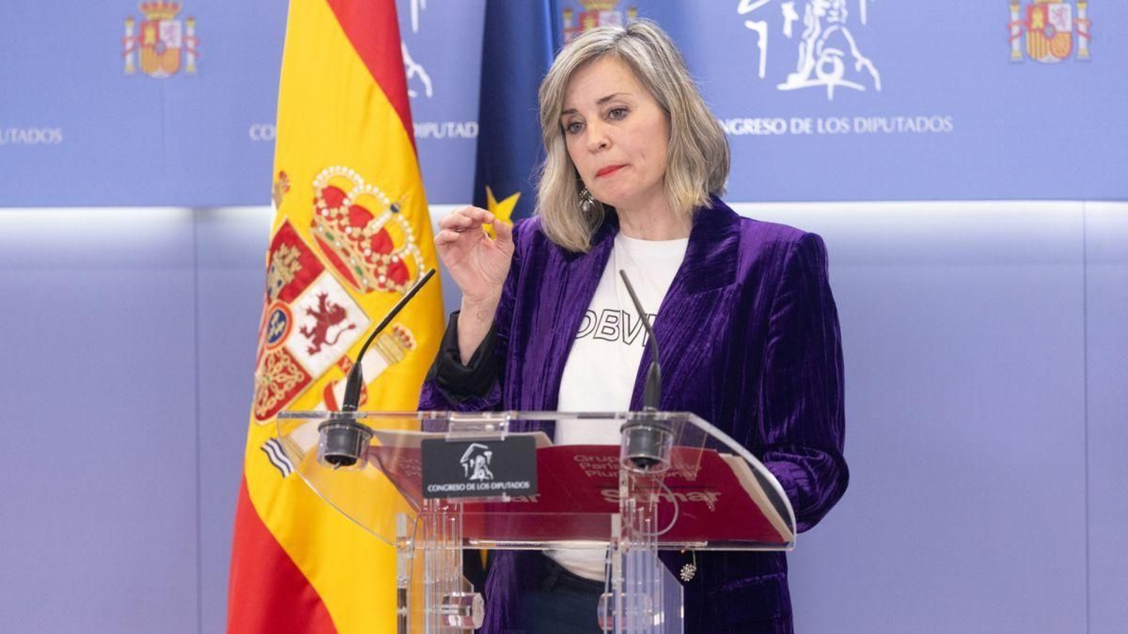 Verónica Martínez, portavoz de Sumar en el Congreso.