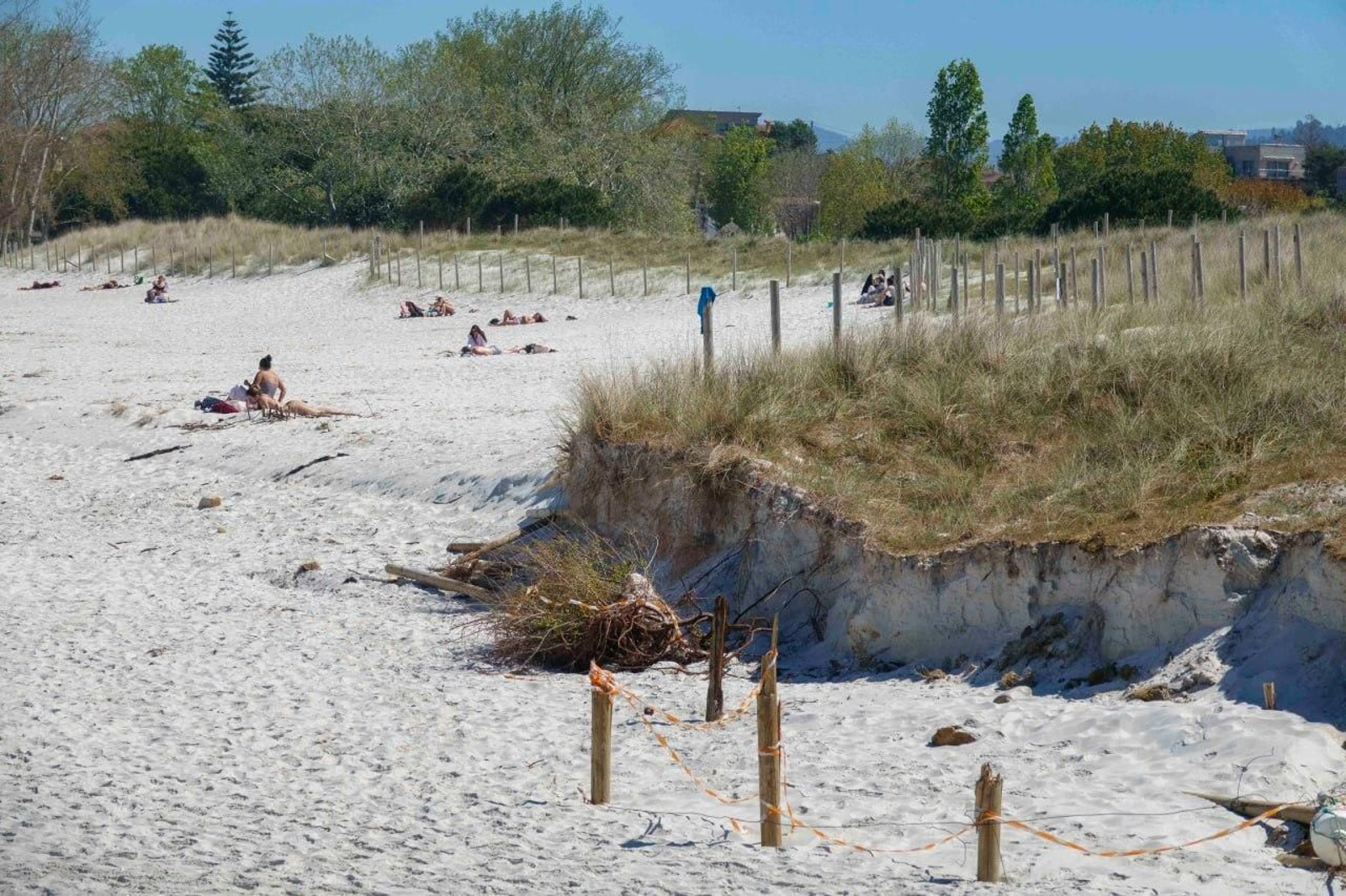 Dunas en la playa de O Vao.