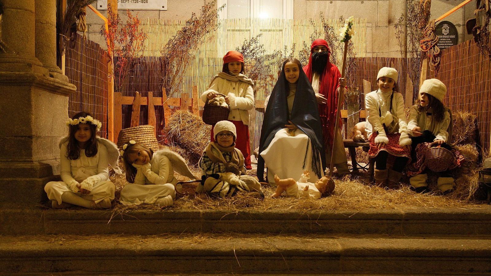 Los niños hicieron su propio Belén.