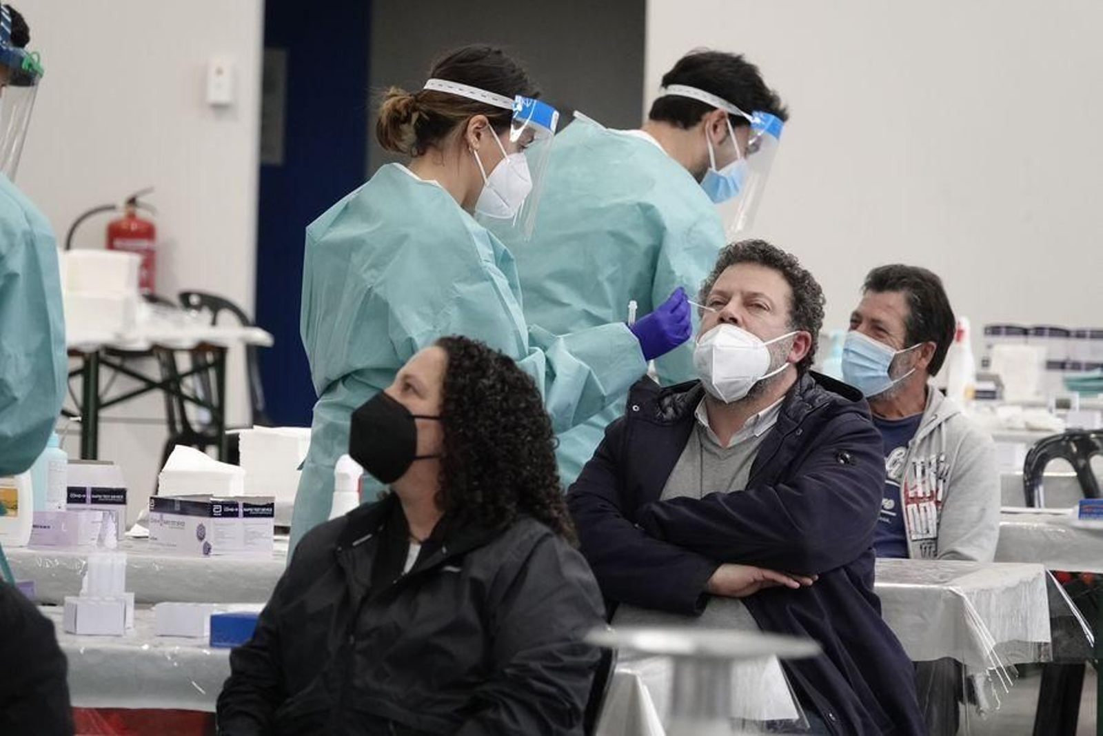El momento de la toma de una muestra en el cribado en el Ifevi.