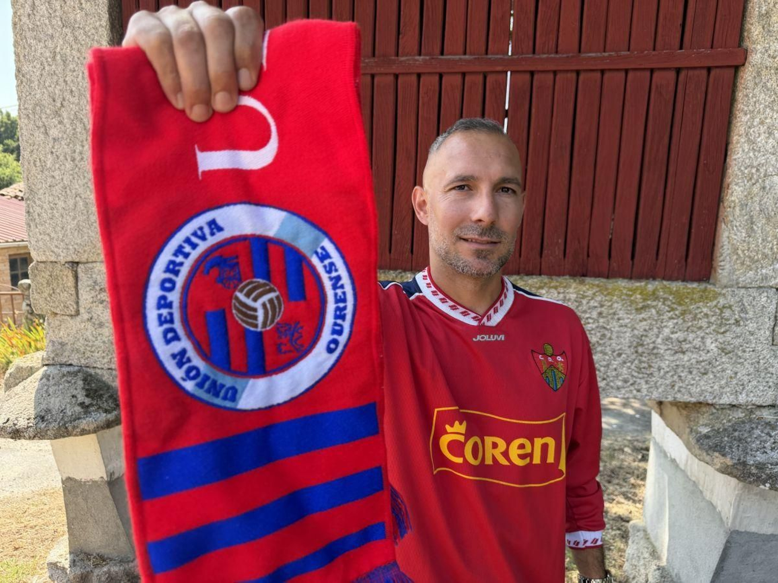 David Ferreiro como nuevo jugador de la UD Ourense.