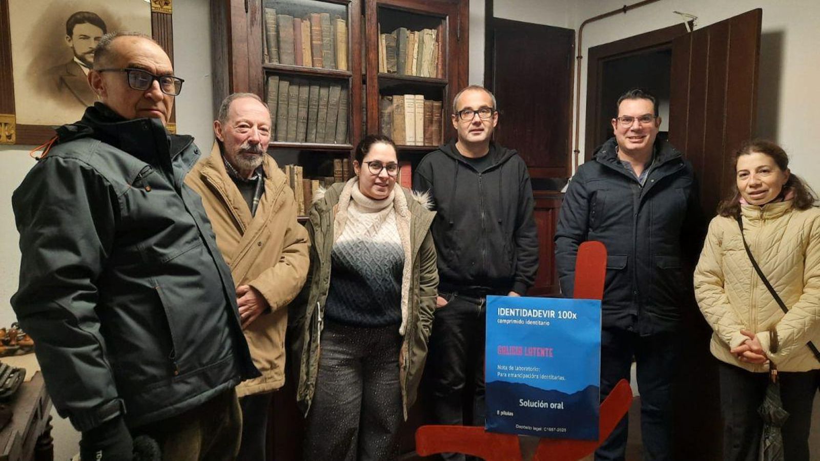 O alcalde de Beariz, Manolo Prado, con algúns dos asistentes.