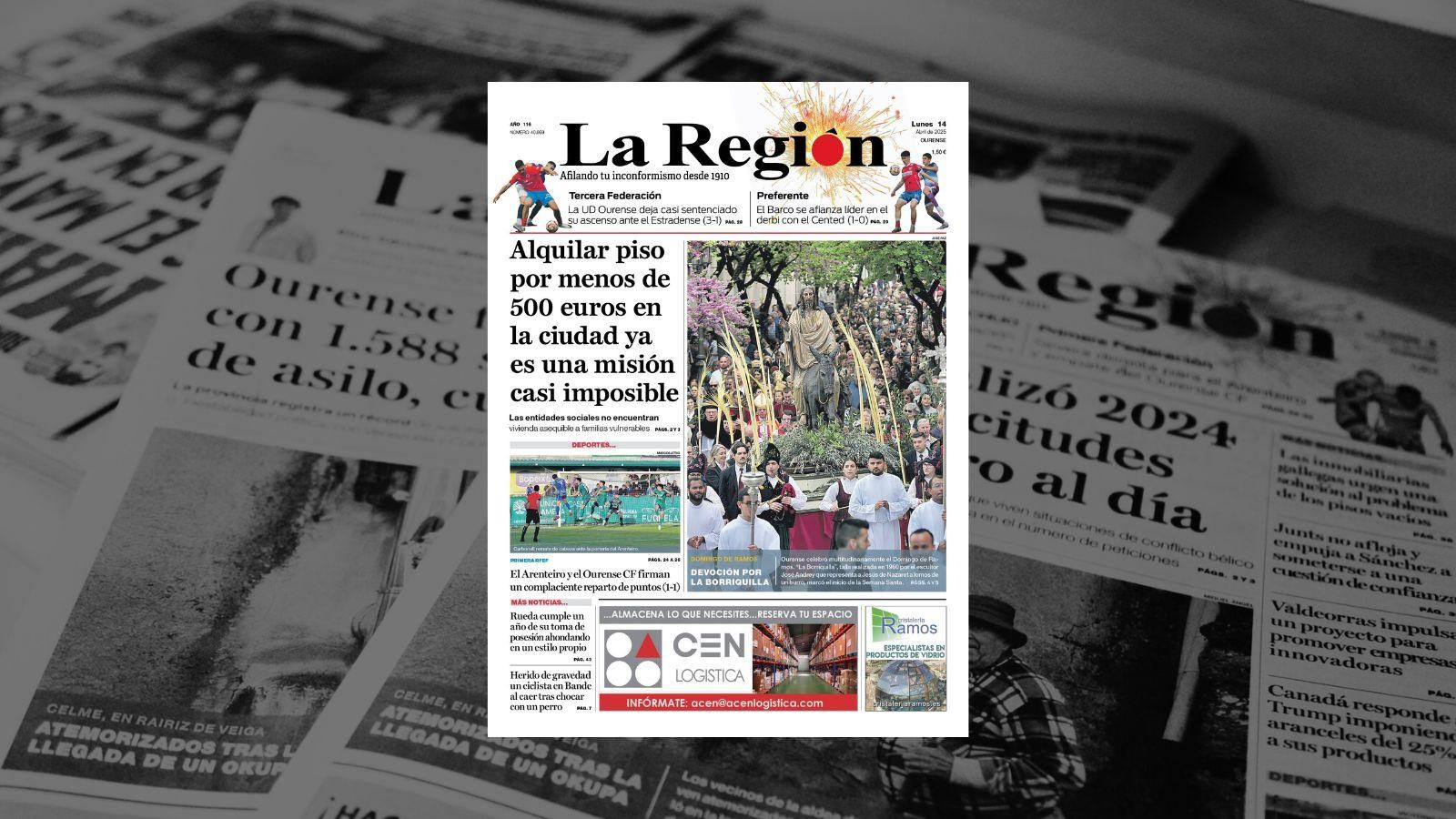 La portada de La Región