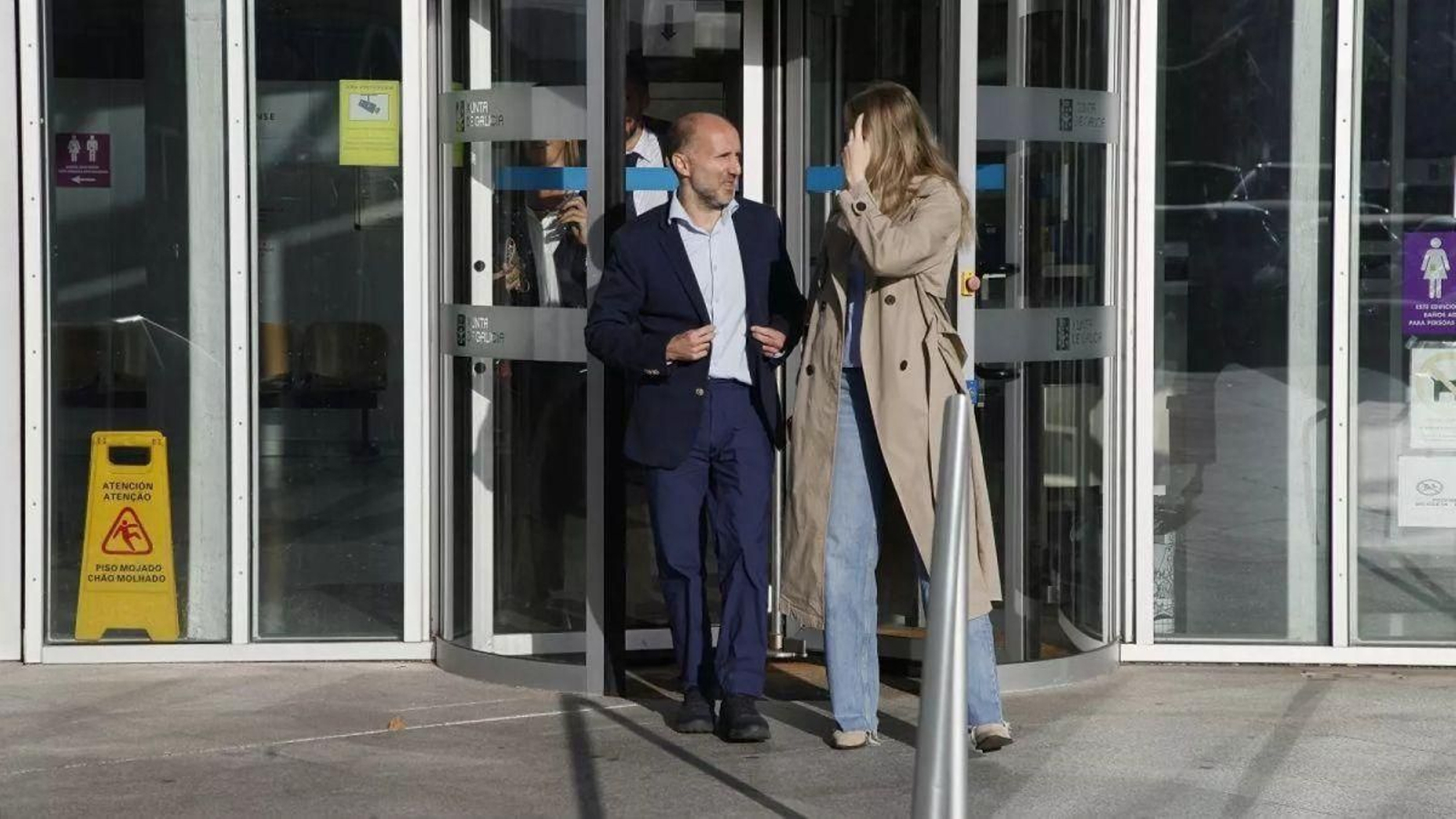 Gonzalo Pérez Jácome, a la salida de los juzgados.