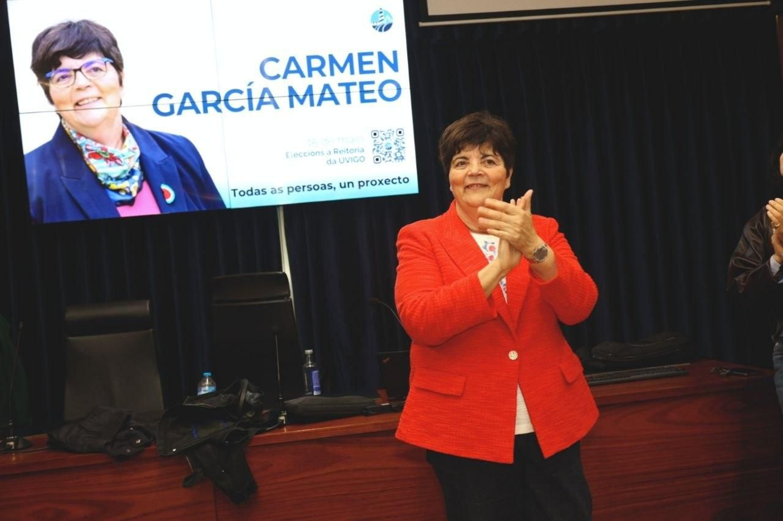 Galería | Carmen García Mateo celebra su victoria en las elecciones de la UVigo