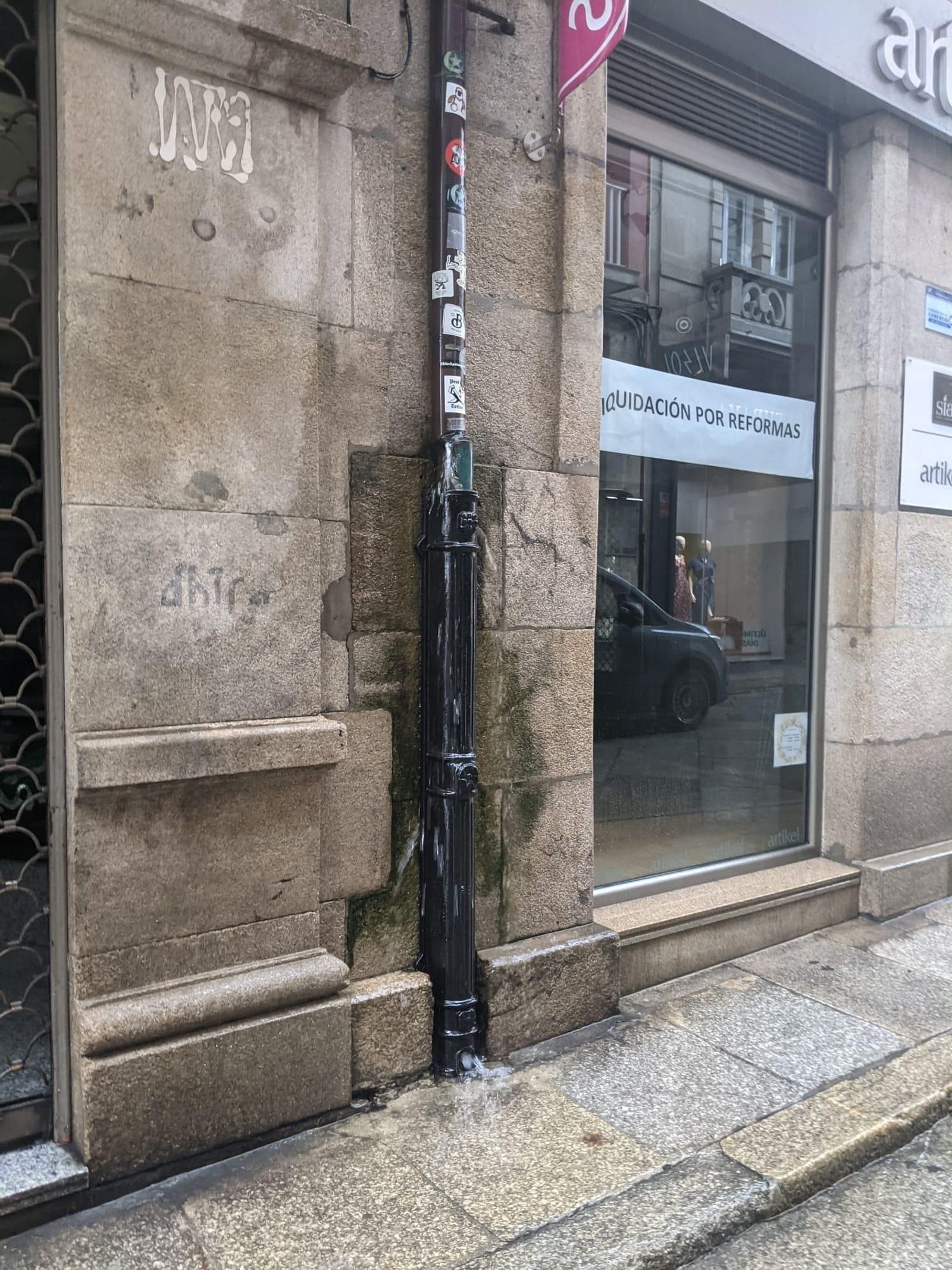 Canalones colapsados en Ourense