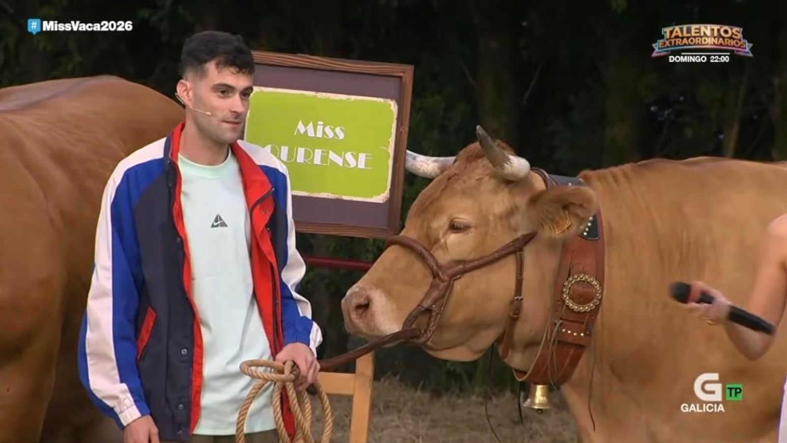 Paloma con Álvaro en el Miss Vaca 2026