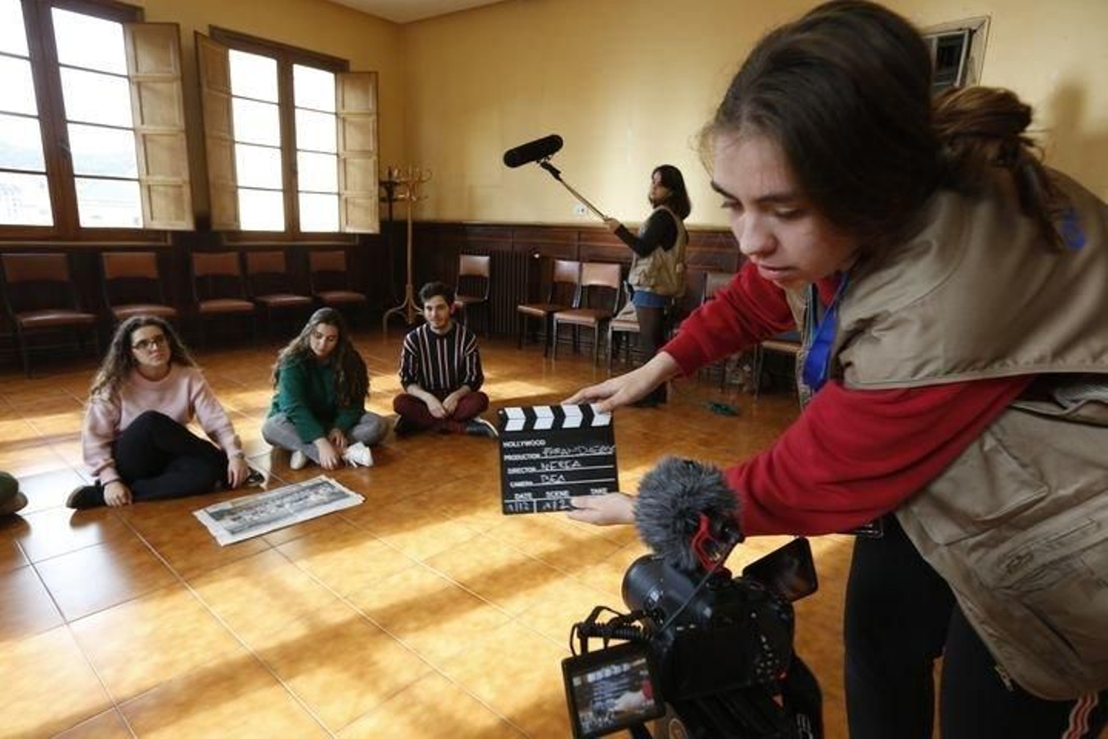 El equipo de "Faranduleiros", en el Liceo.