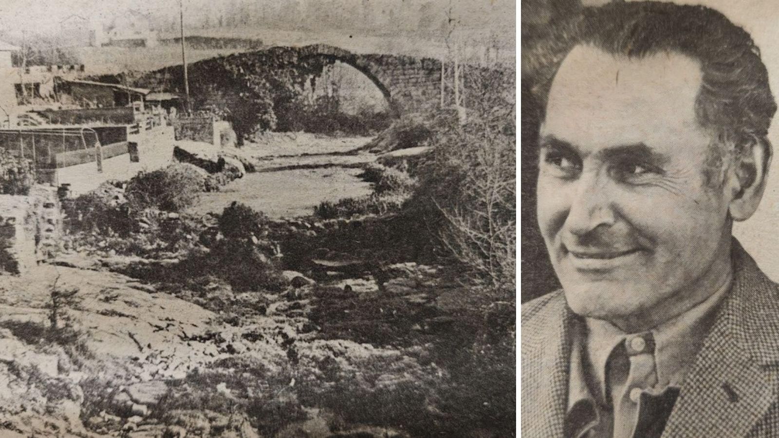 El puente romano de La Lonia en estado de abandono. / Manuel Conde Salgado.