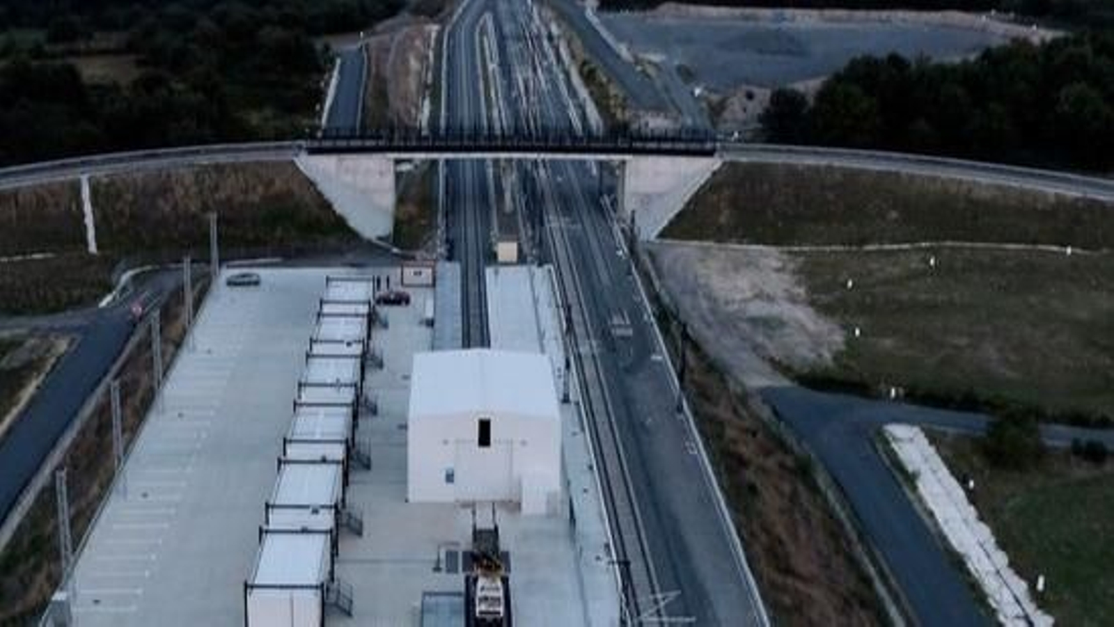 Final de la línea del AVE en el cambiador de Taboadela.