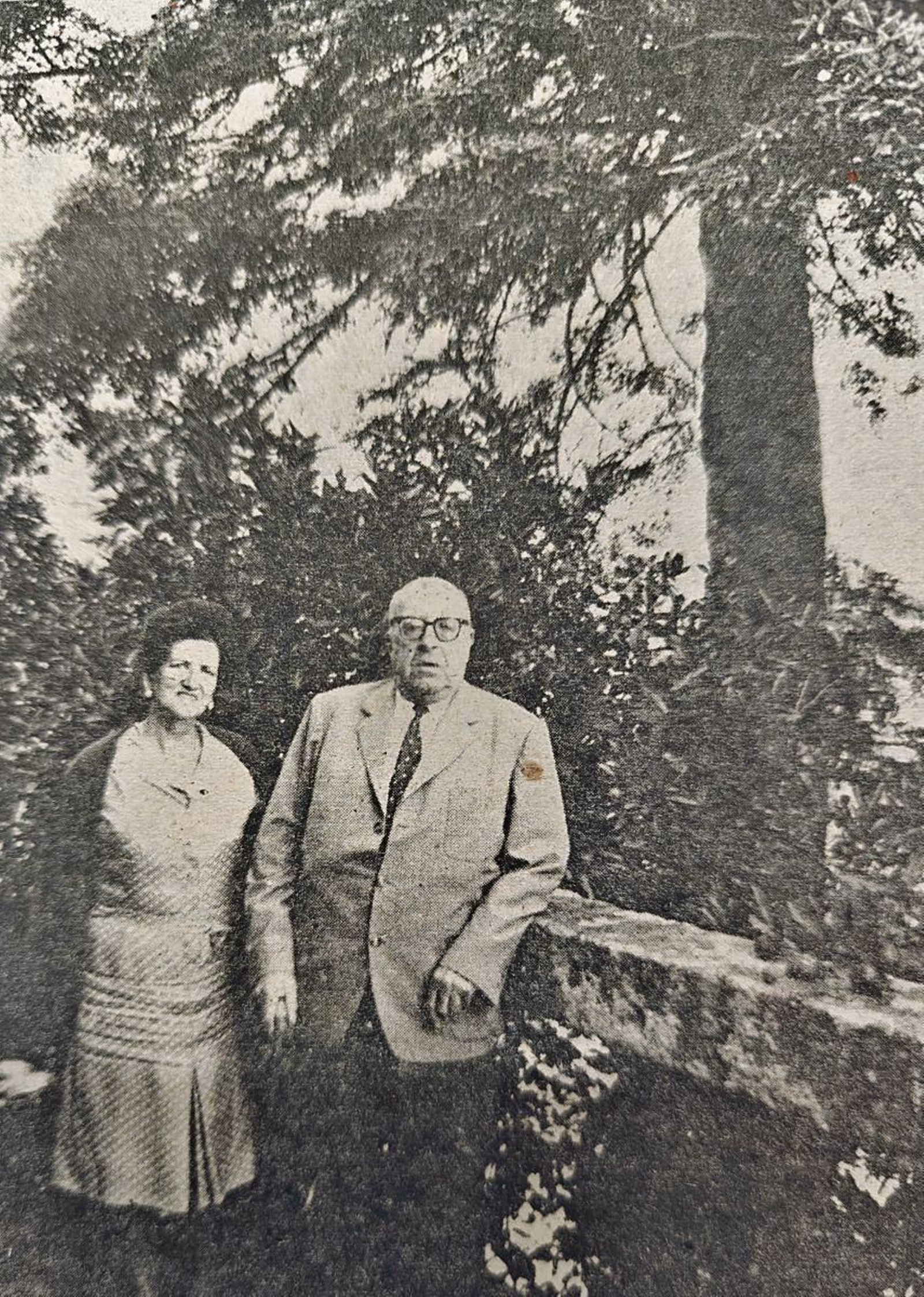 Doña Josefina Bustamante y don Ramón Otero Pedrayo.
