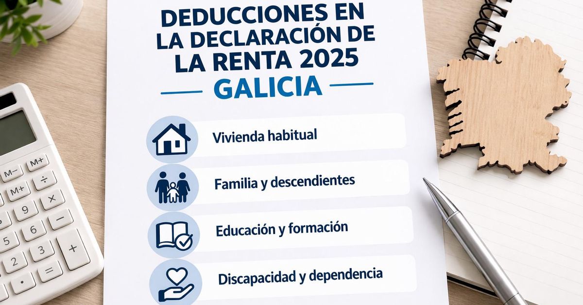 Guía rápida de deducciones fiscales en Galicia para la renta 2025