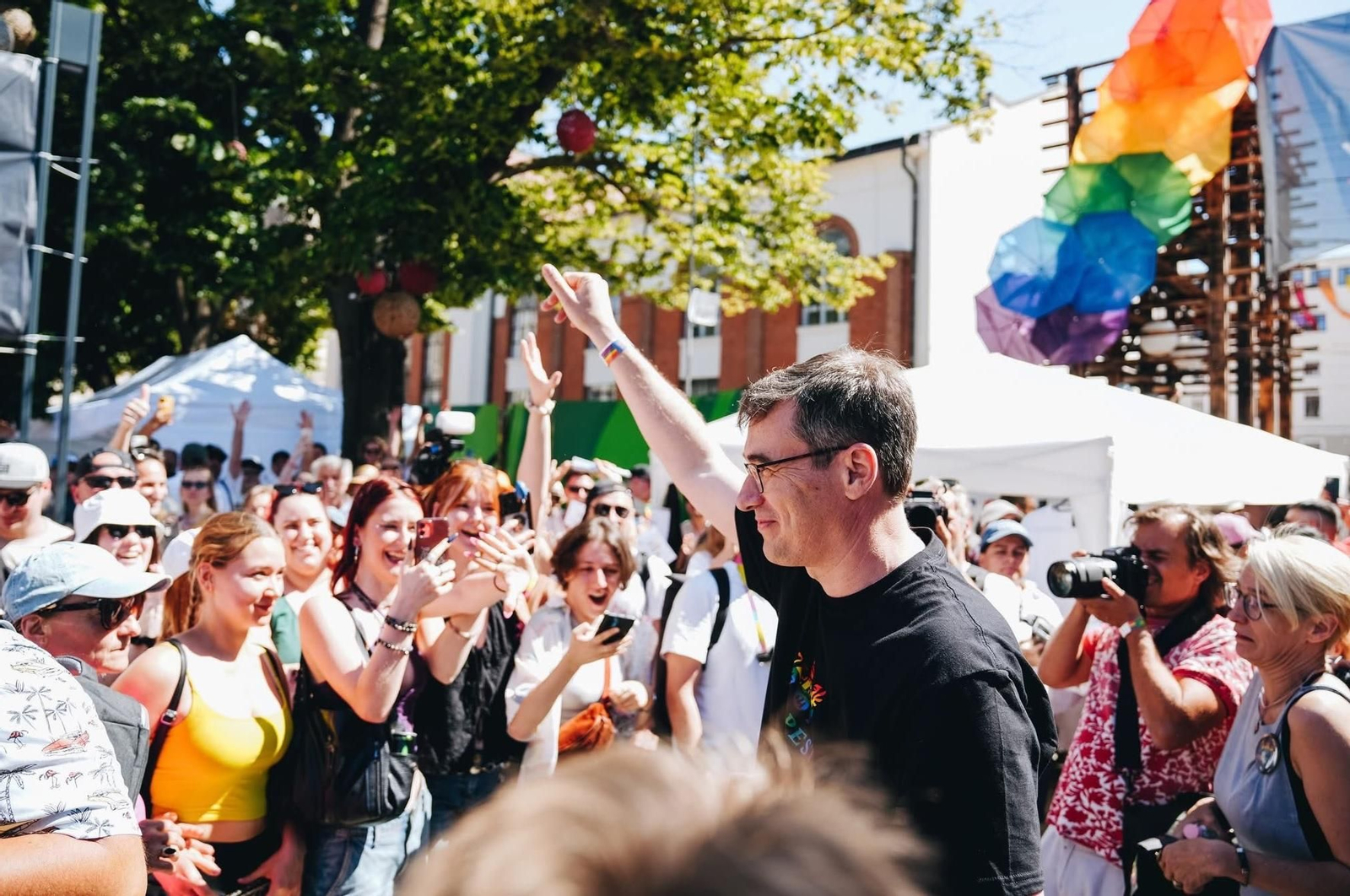 El alcalde de Budapest, en la marcha del Orgullo
