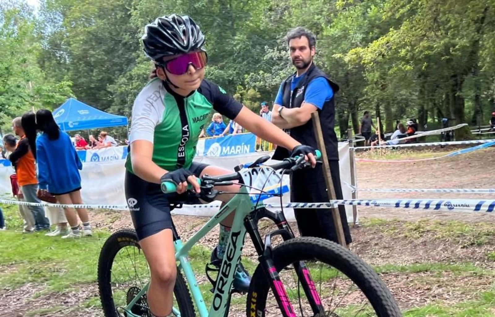 Un ciclista durante la jornada de mini BTT