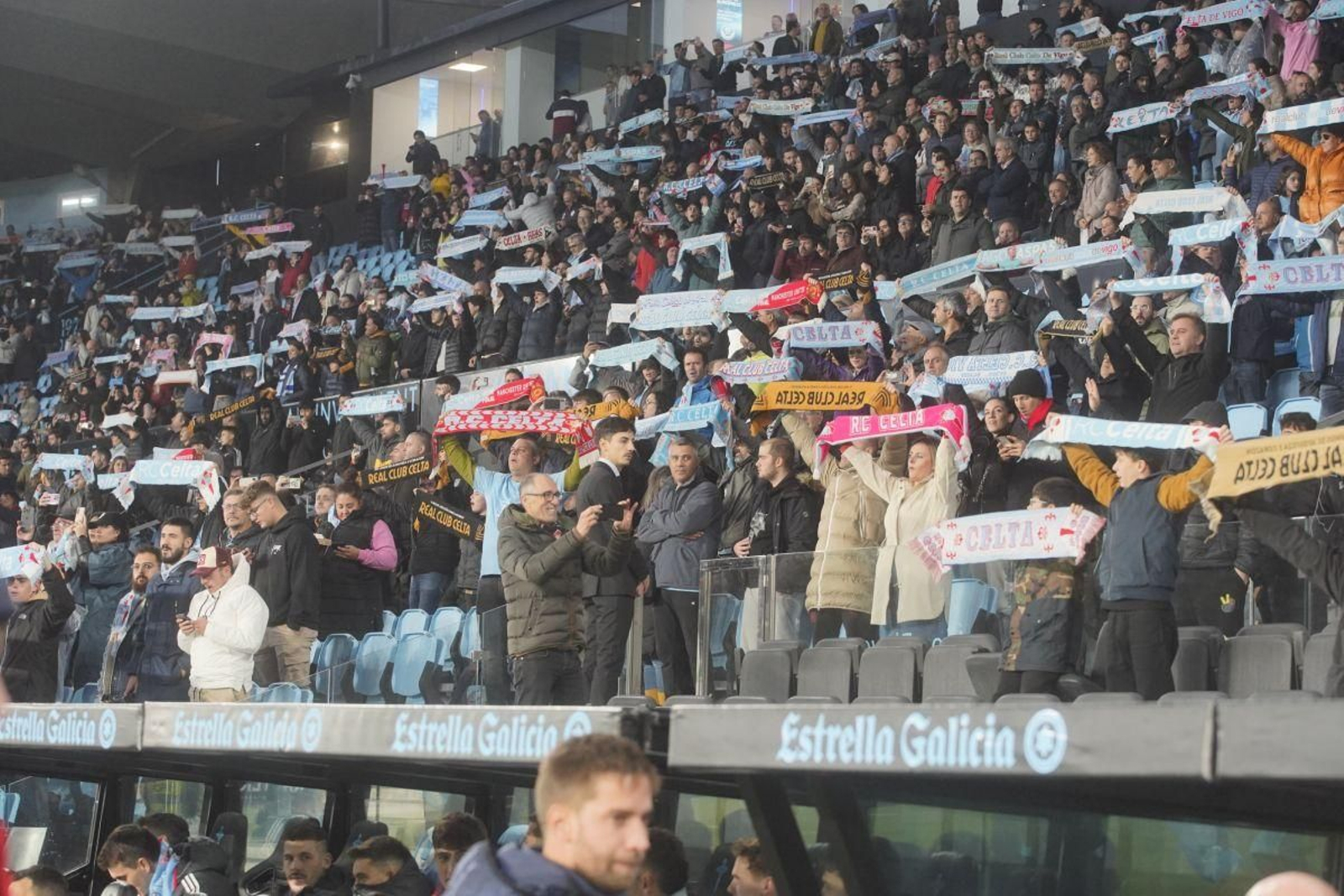 Aficionados celestes en Balaídos.