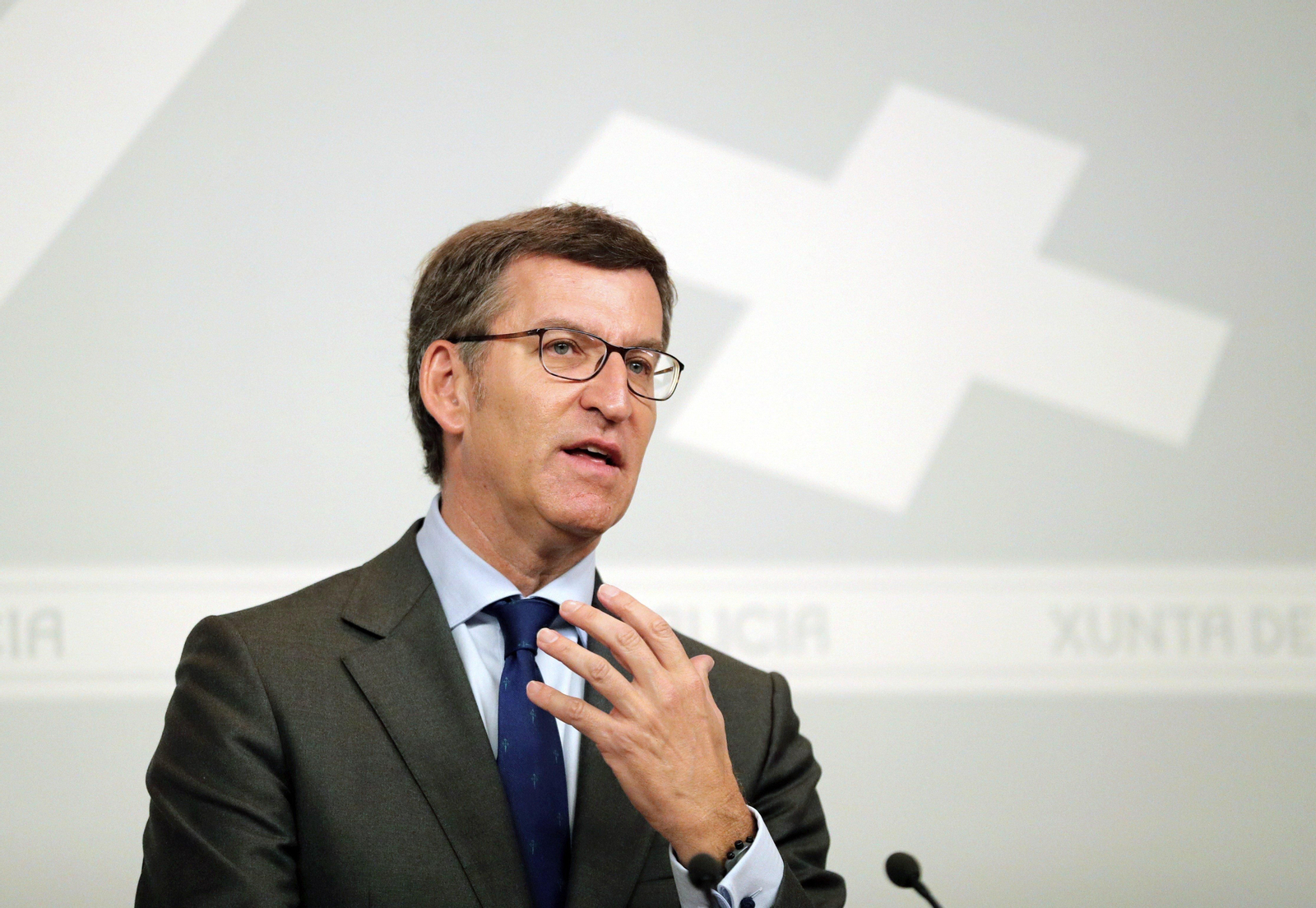 Núñez Feijóo, en la rueda de prensa posterior al Consello de la Xunta.