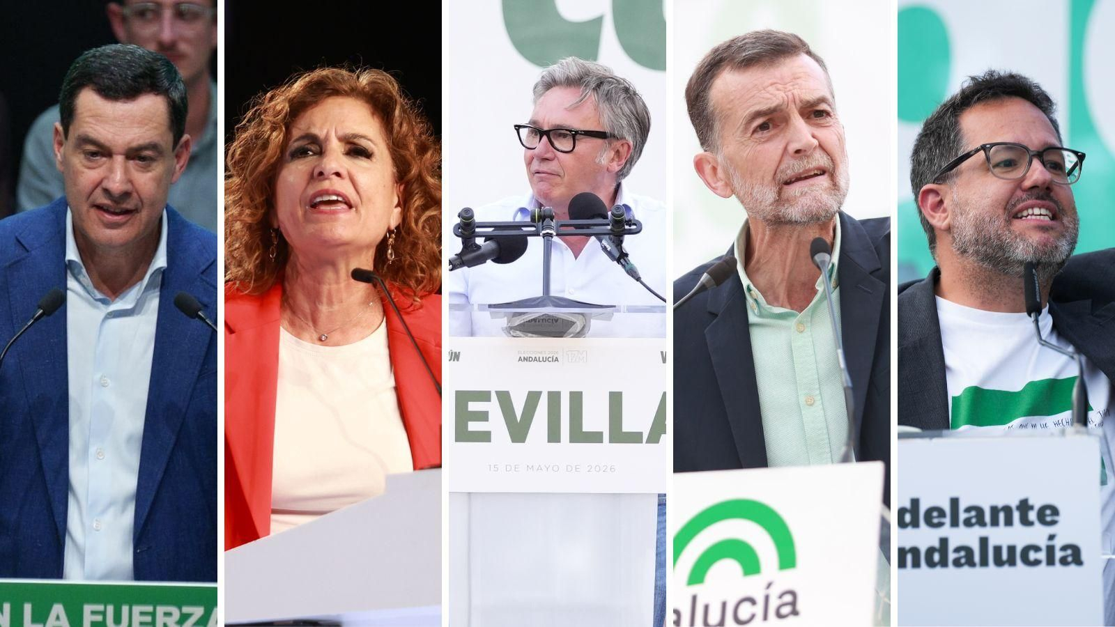 Los principales candidatos a presidir la Junta de Andalucía