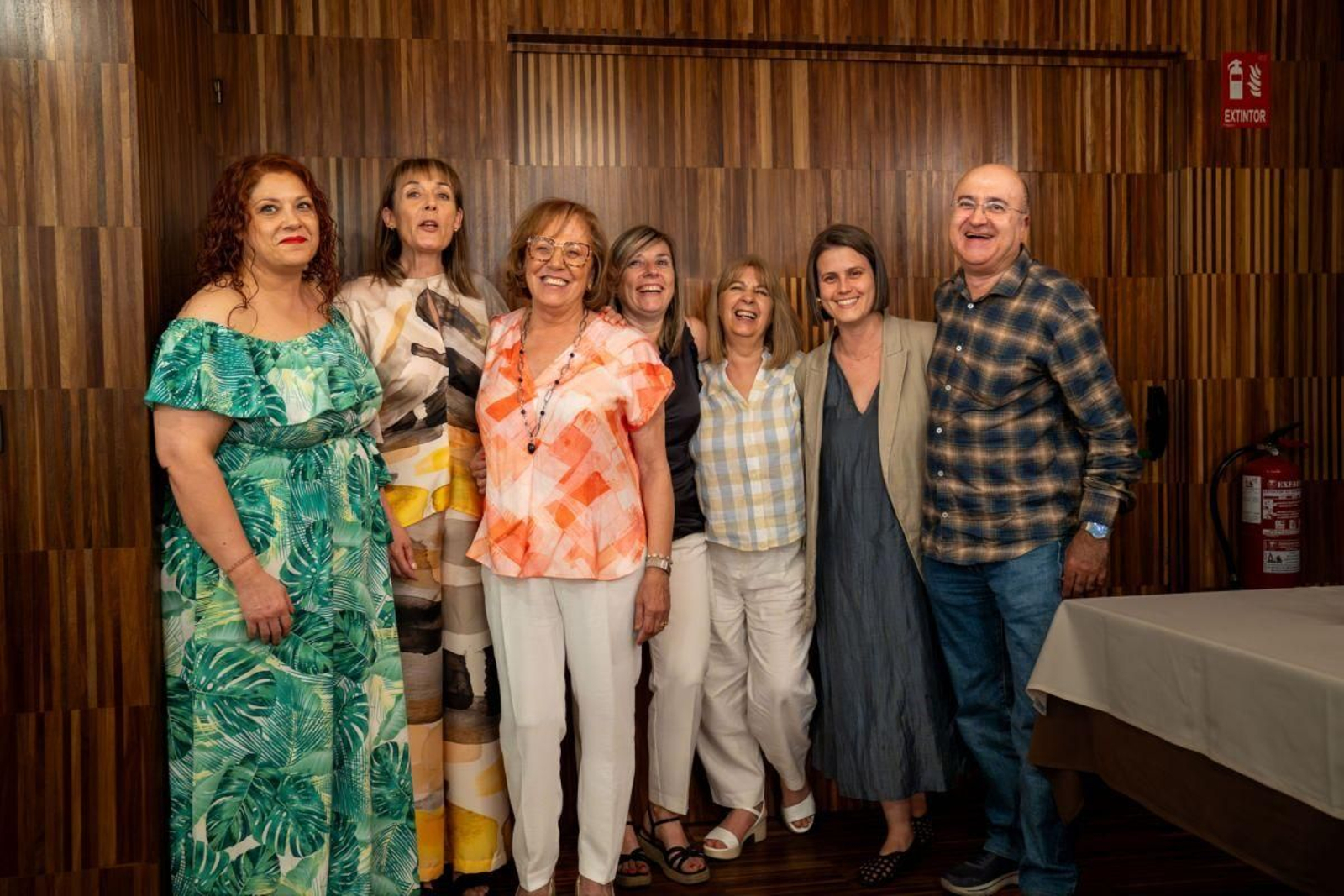 Anabela, Aurora, Julia, Mónica, Carmen, Raquel y Ramón.