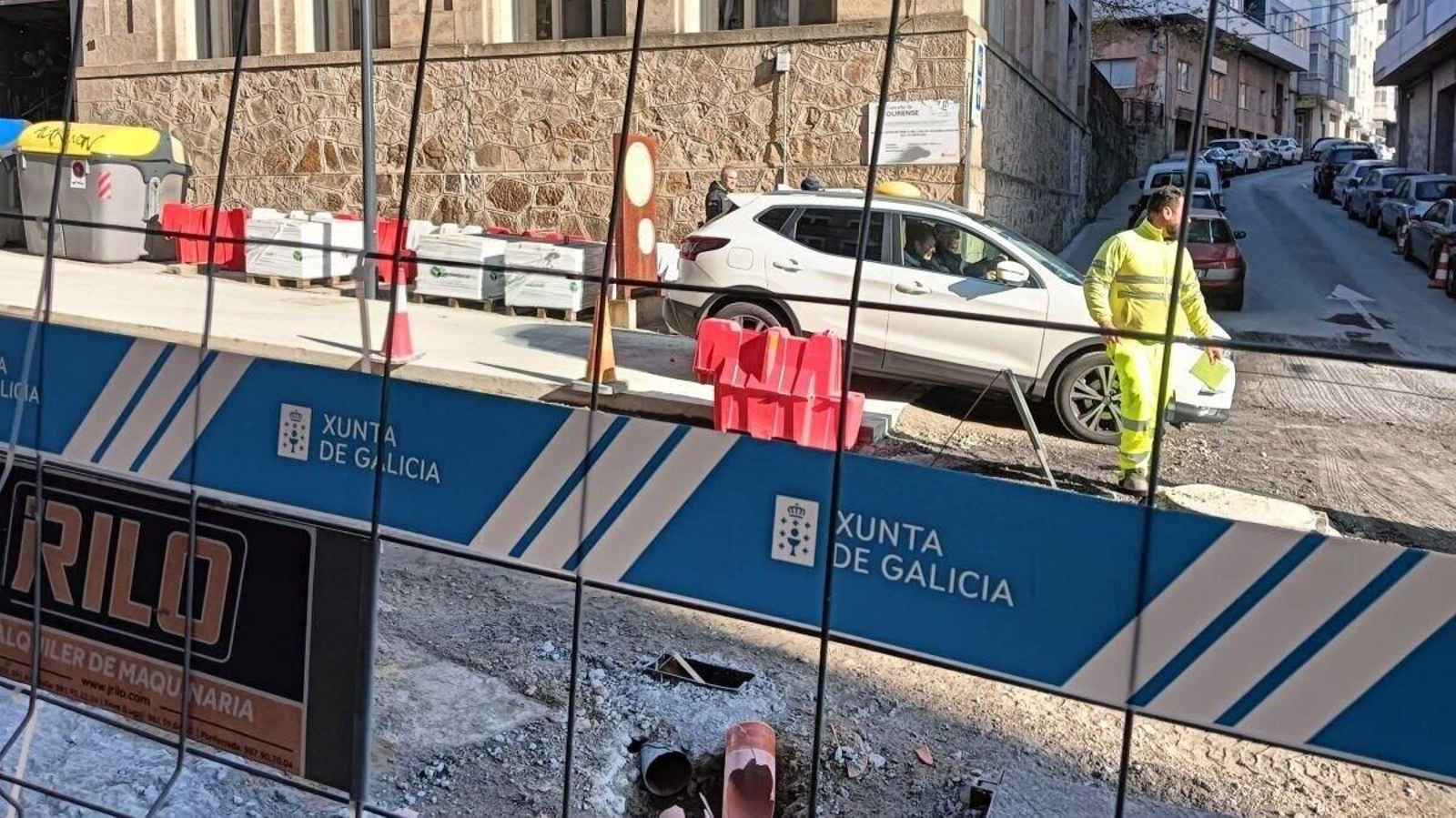 Obras del carril bici entre A Ponte y el Pabellón.