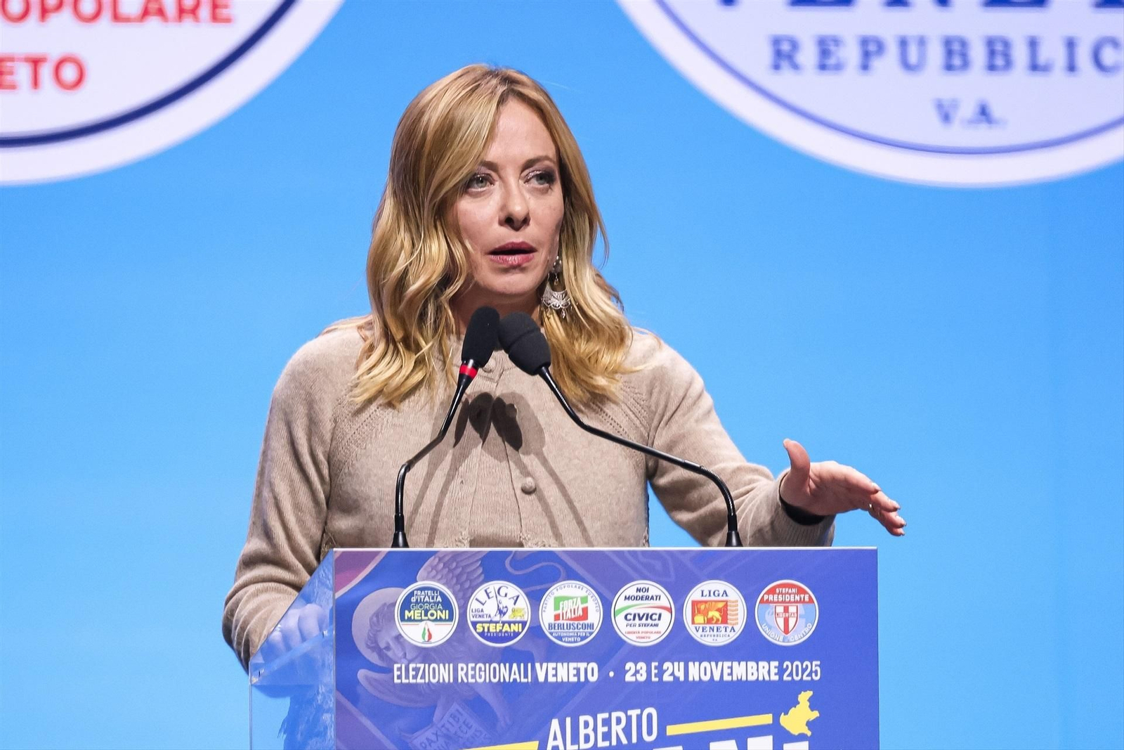 La primera ministra italiana Giorgia Meloni