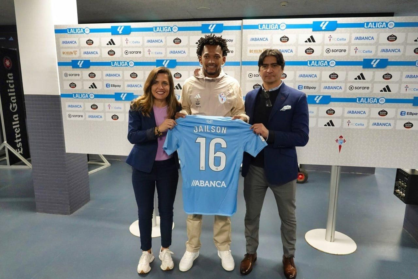 Xisela Aranda, Jailson y Marco Garcés, en la presentación de ayer.