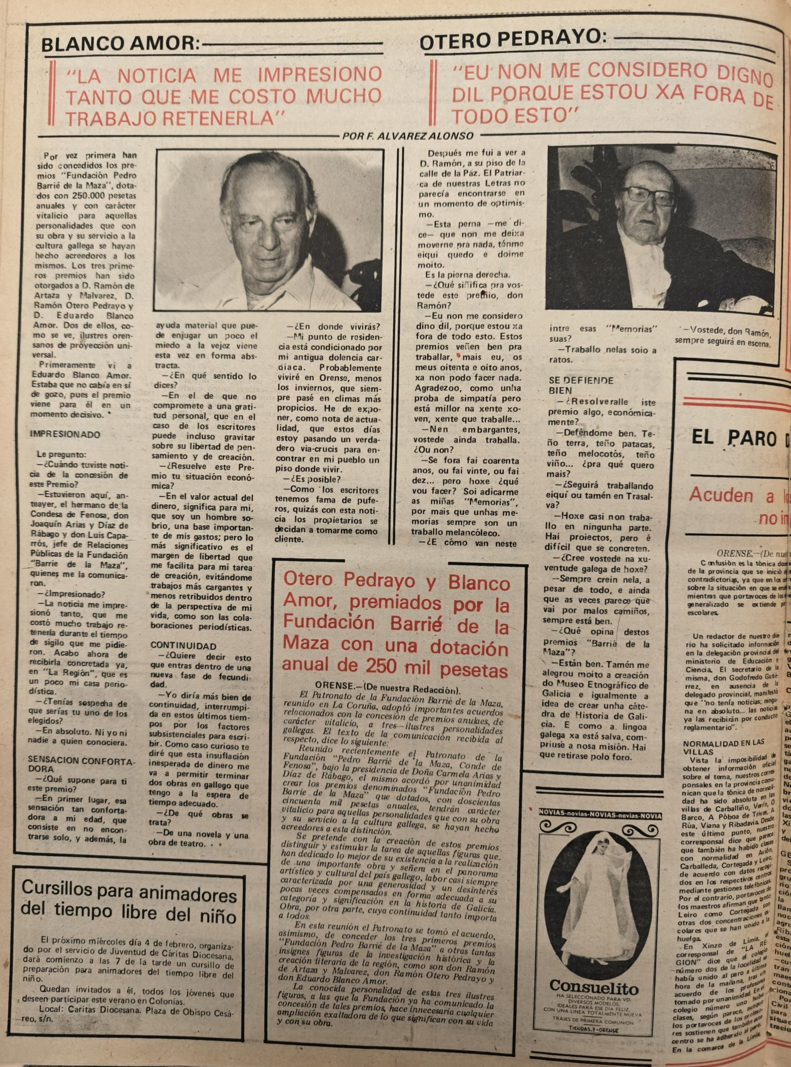 Una página de la época.