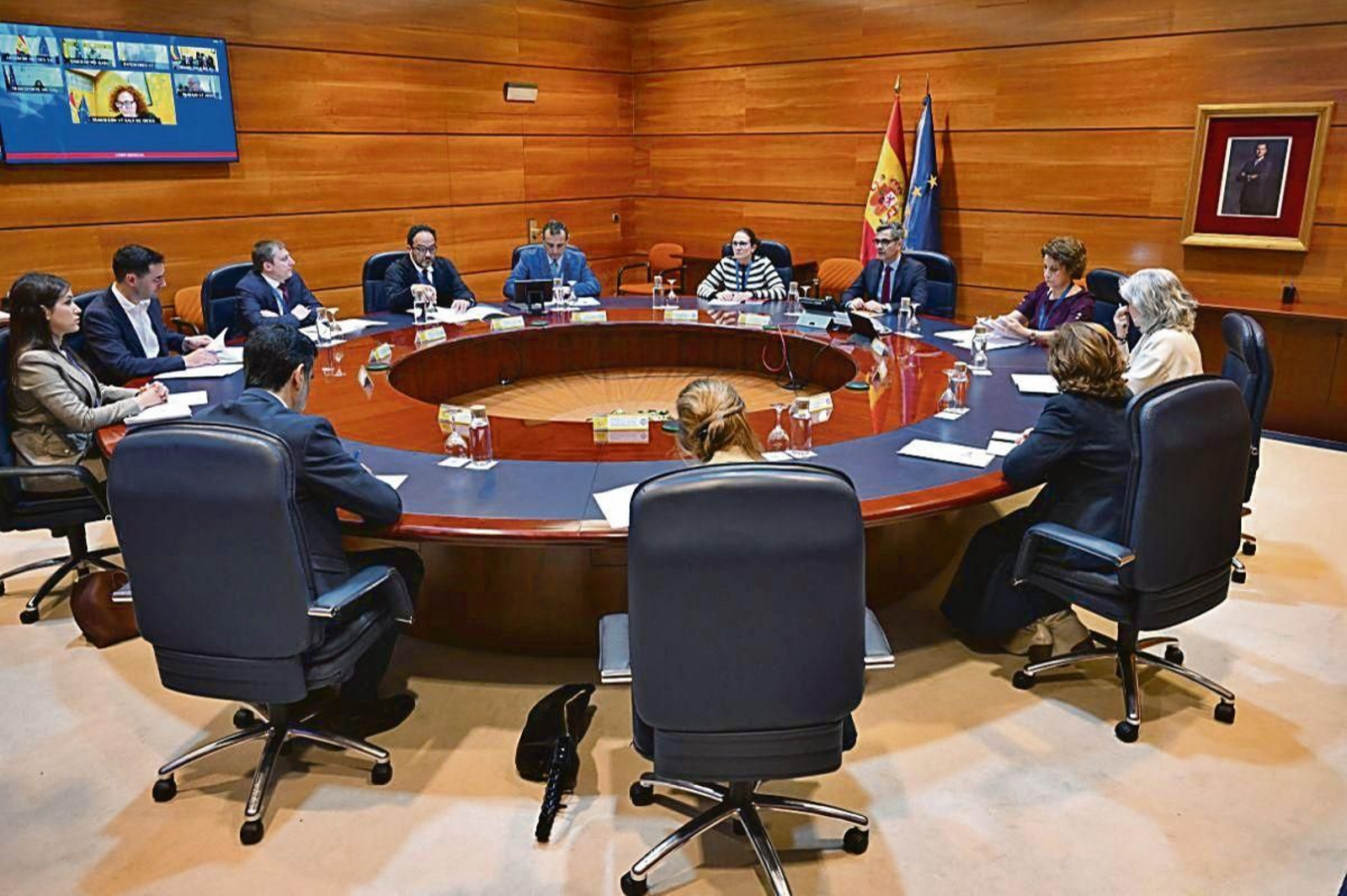 El ministro de la Presidencia, Félix Bolaños, presidió la reunión del Comité de Situación.