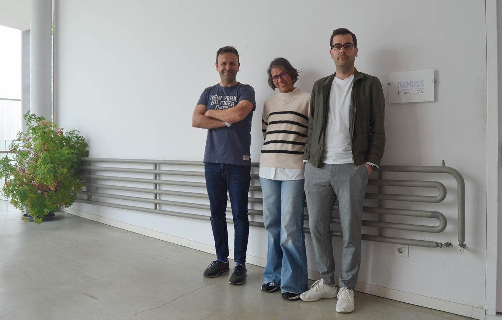 Roberto Barcala, Patricia Sánchez e Martín Otero (UVigo)