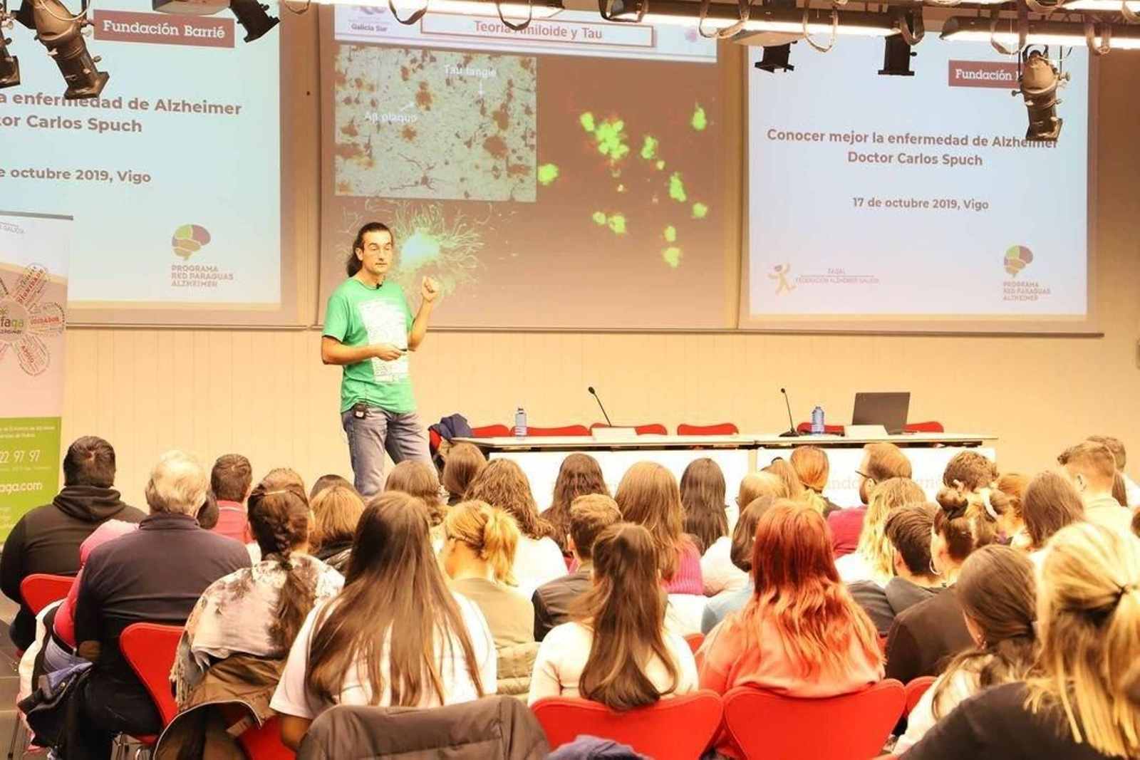 Alumnos de FP de tres centros, en la charla del Alzheimer
