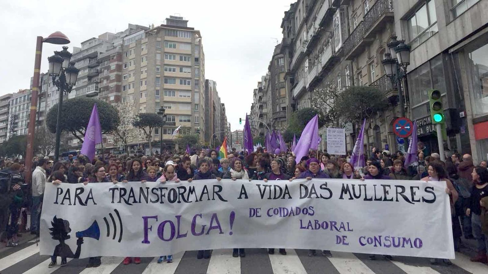 La manifestación del Día de la Mujer reúne en Vigo a miles de personas