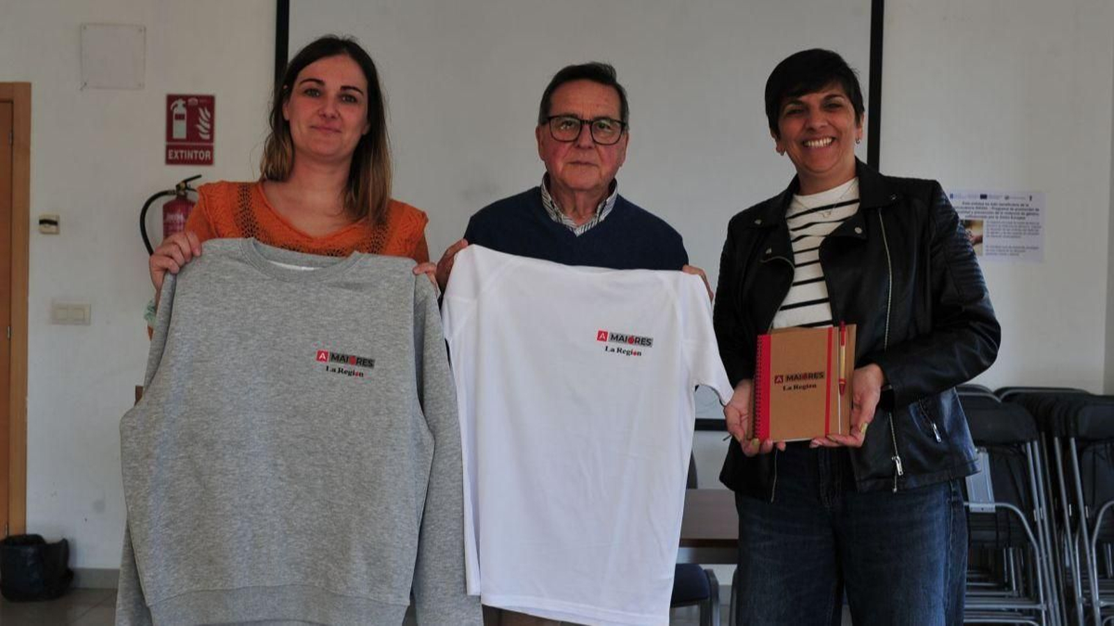 Emma del Rosario, Luis Milia y Paola Pérez.