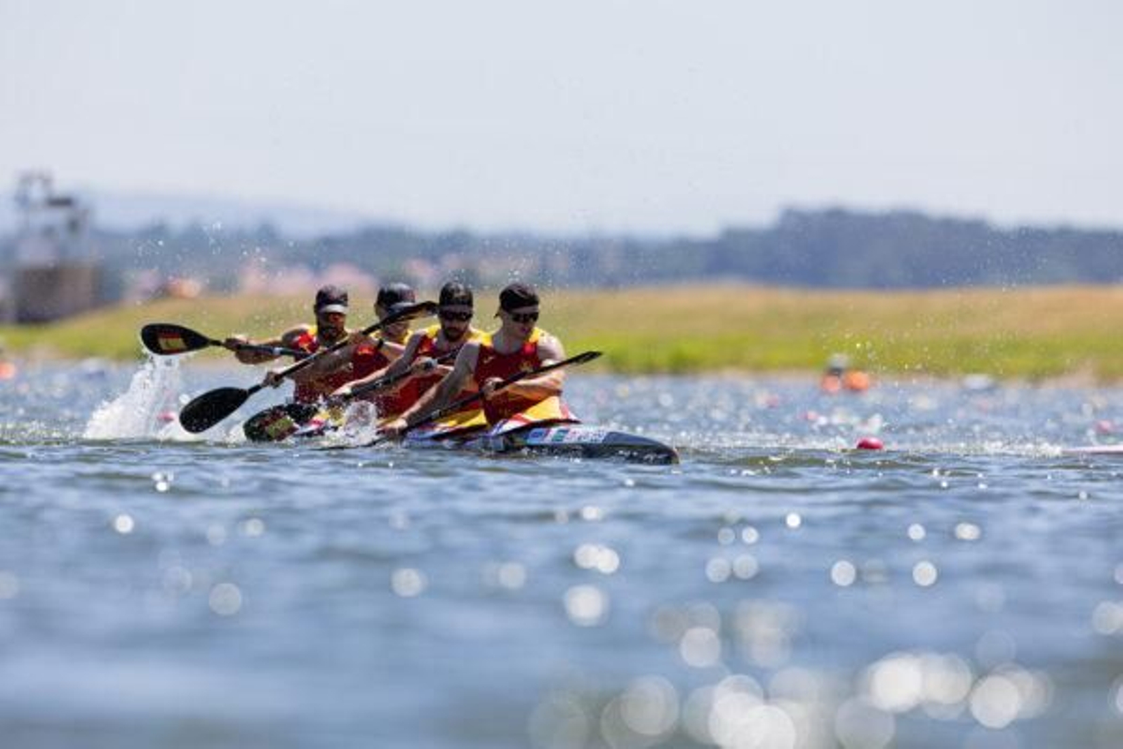 El K4 de Arévalo y Germade luchará hoy por una medalla.