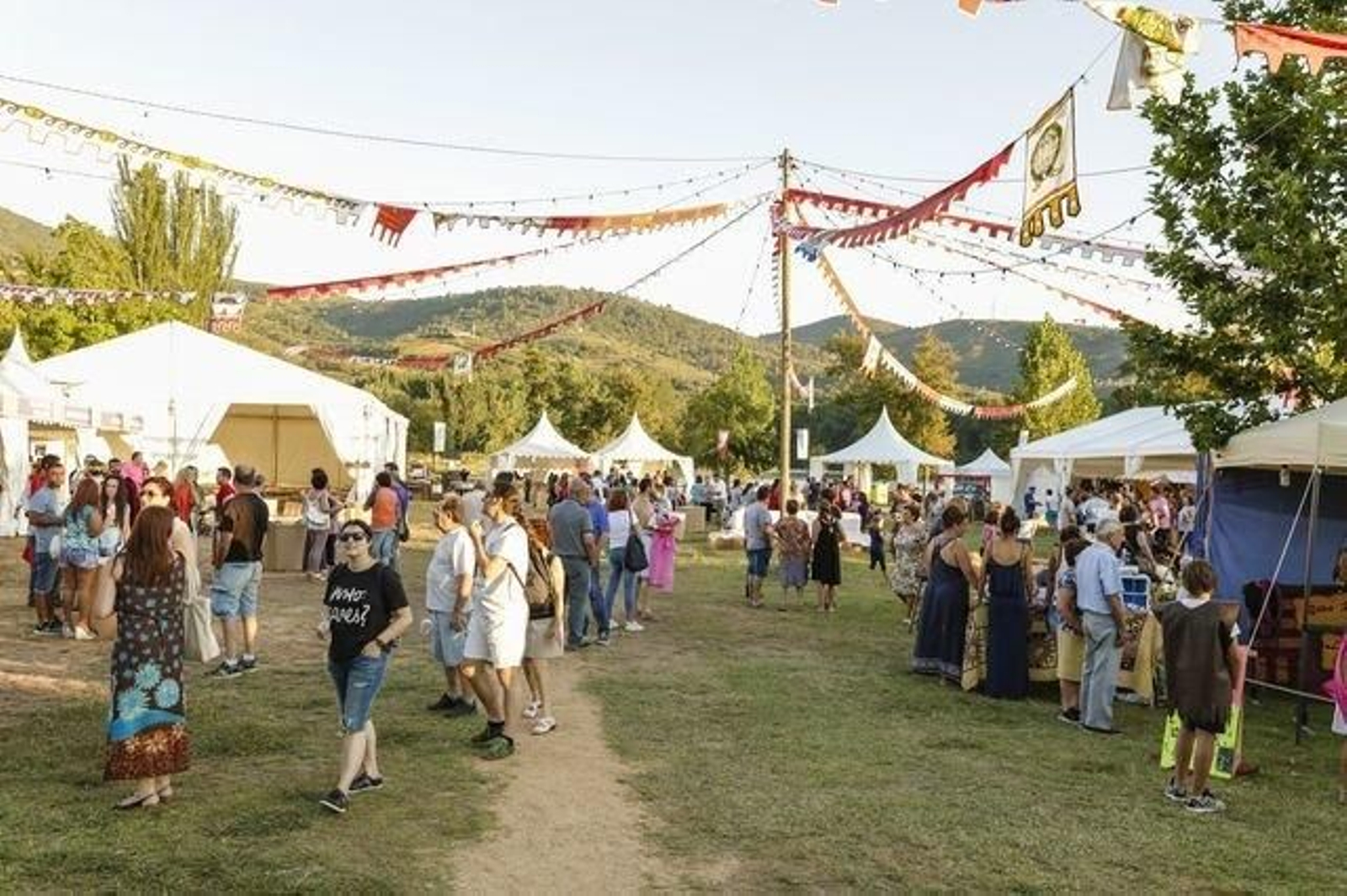 Aspecto que ofrecía el recinto a última hora de la tarde del sábado.