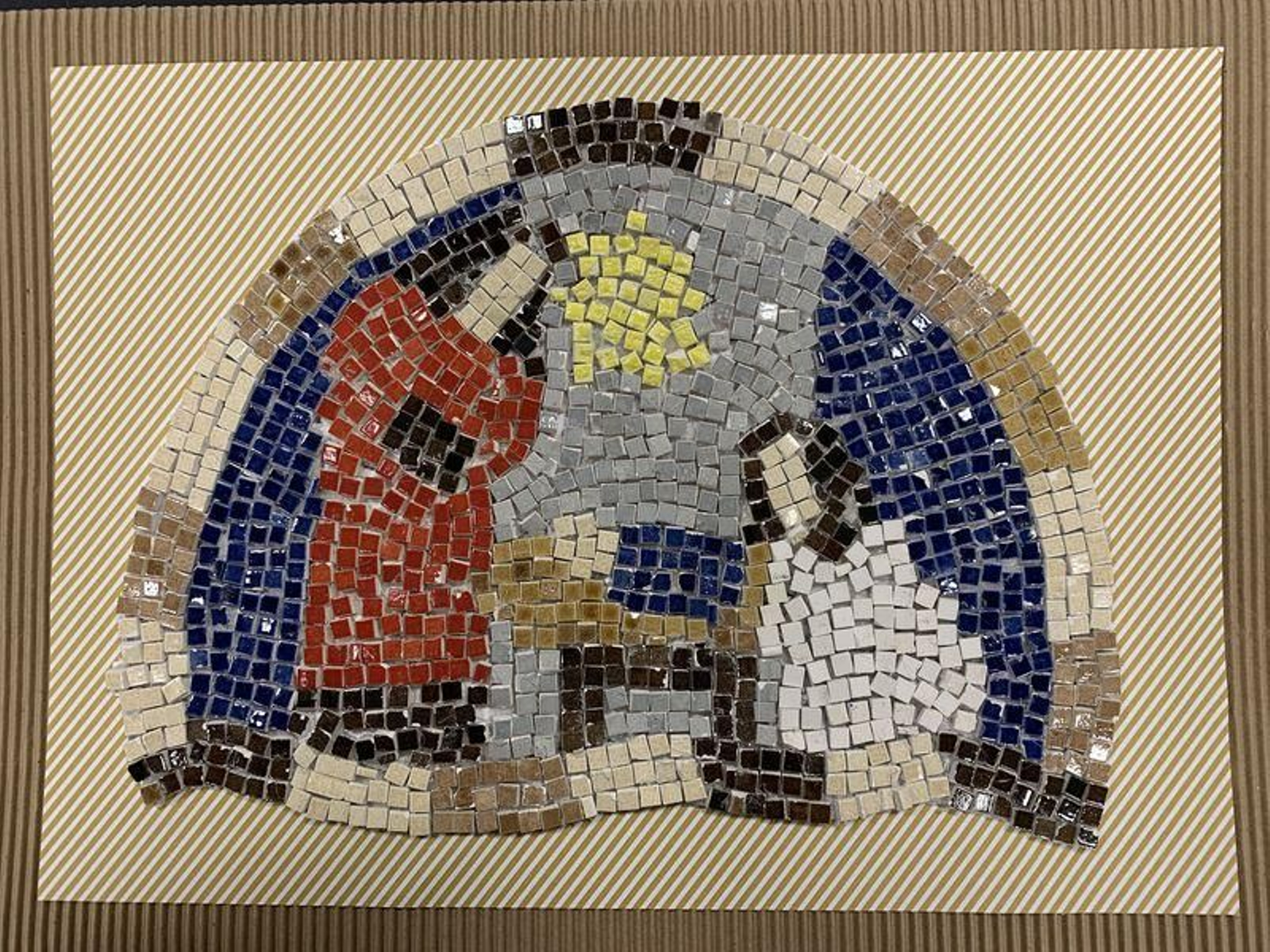 Postal ganadora del concurso (mosaico del Nacimiento).