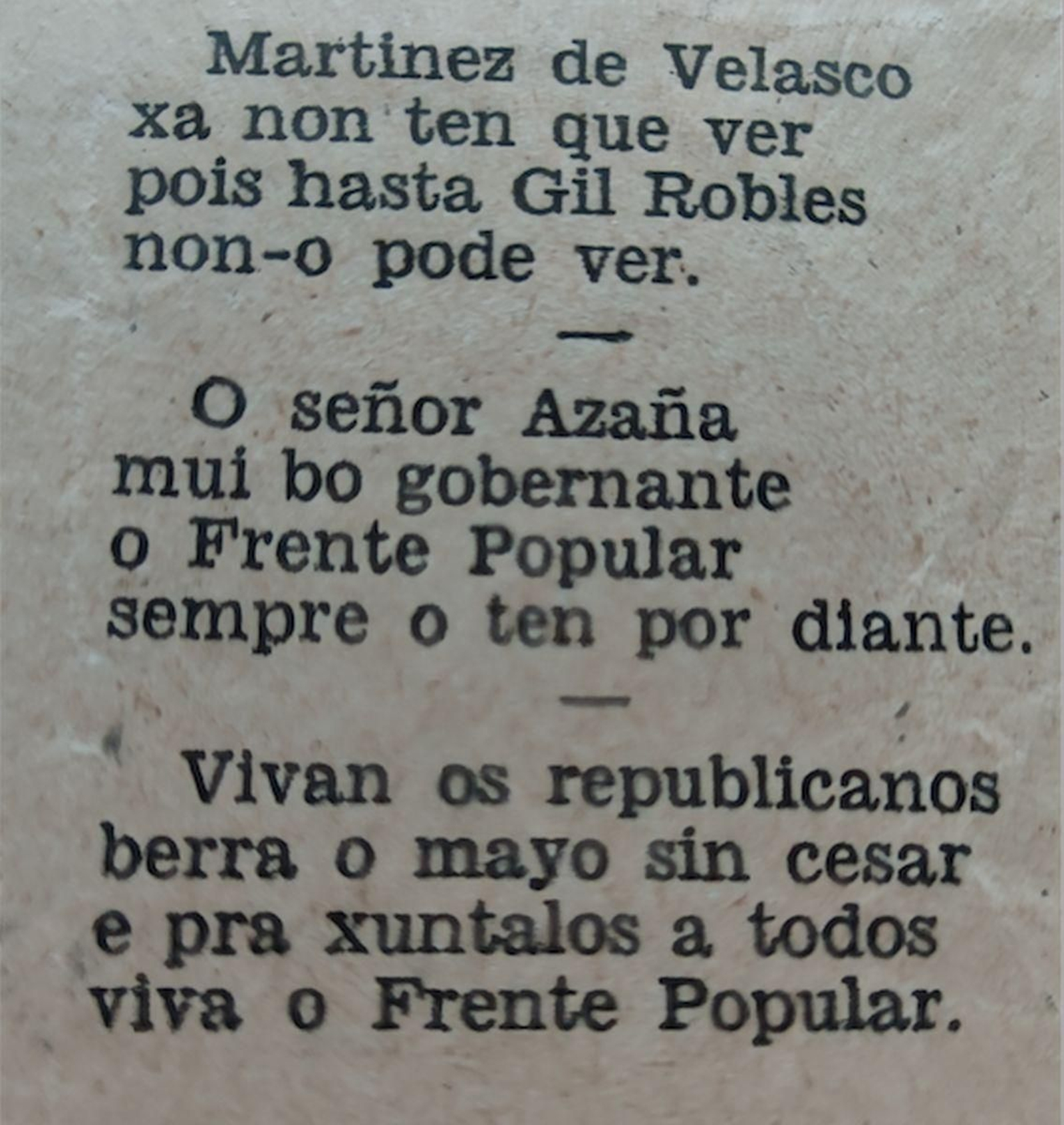 Una copla republicana.