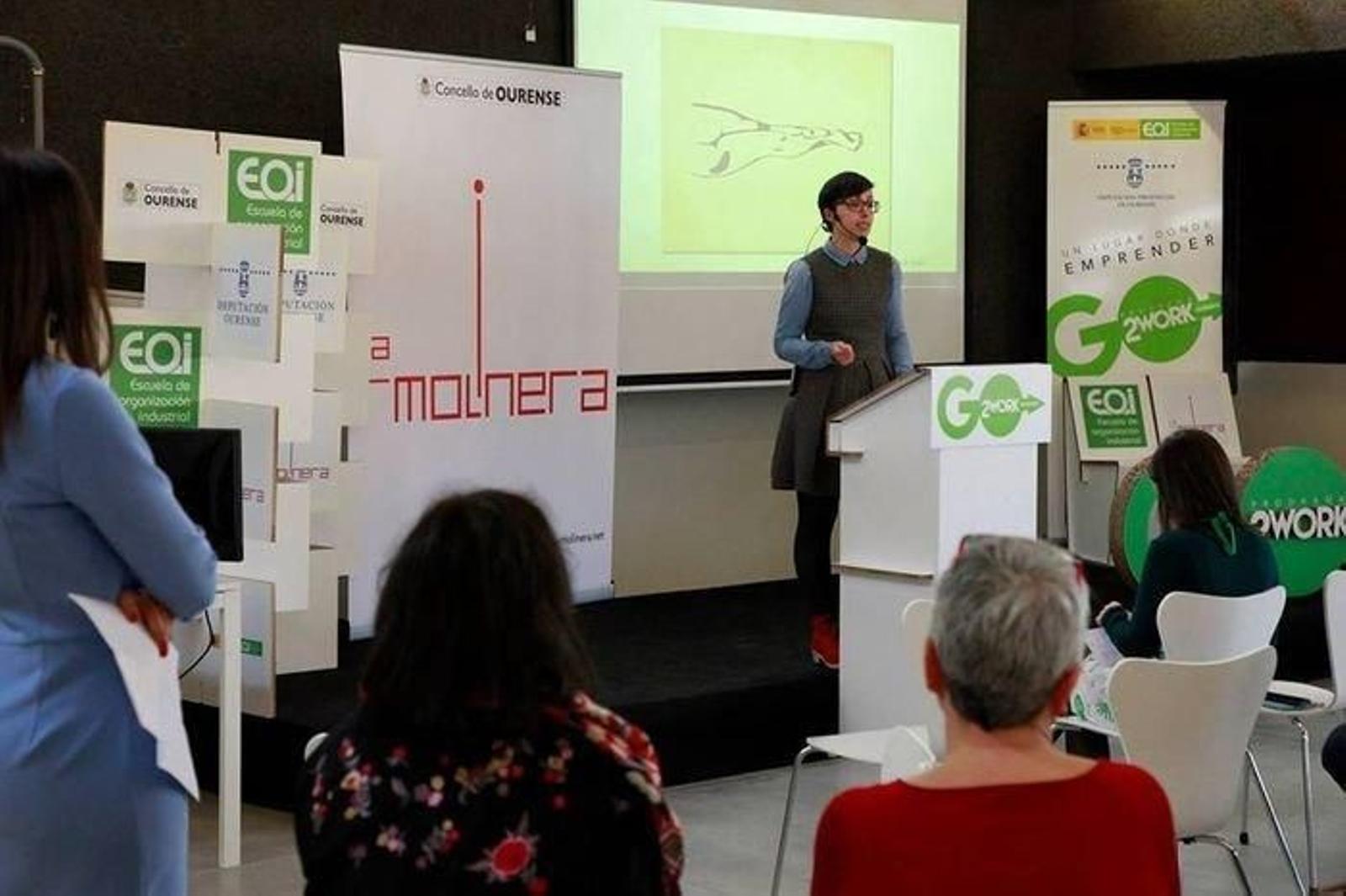 Lucía Blanco, en la presentación de su proyecto empresarial en La Molinera.