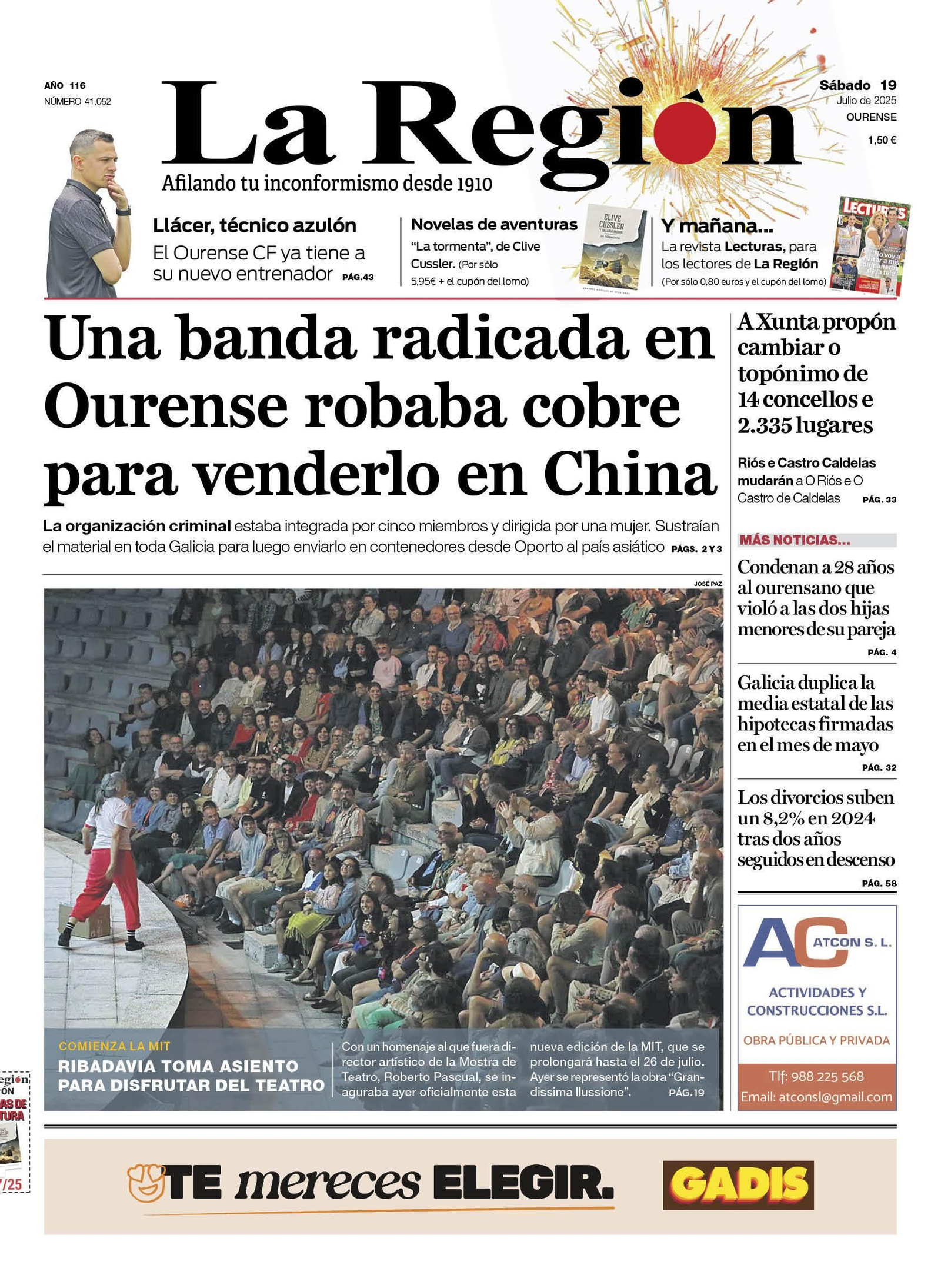La portada de La Región