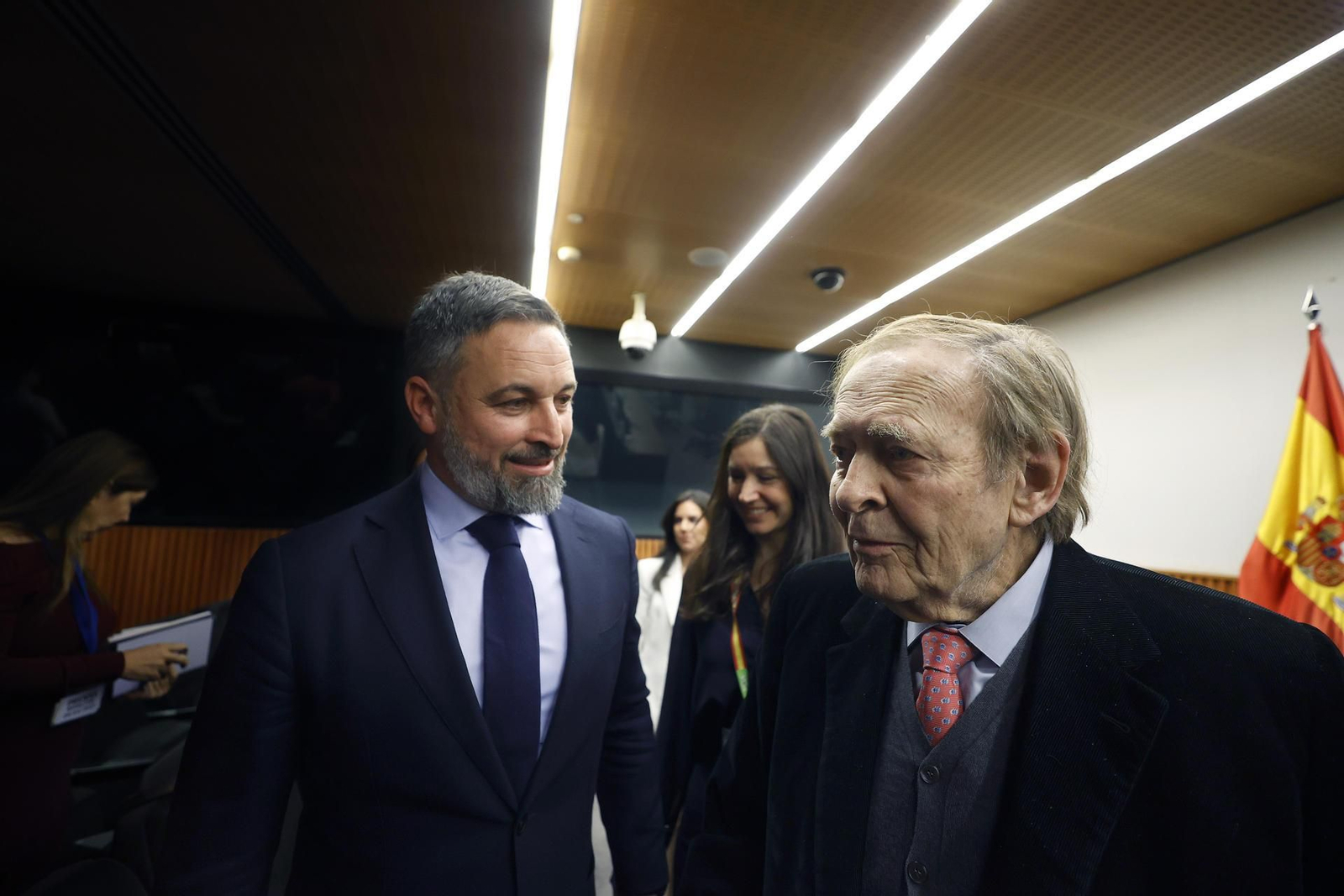 Santiago Abascal y Ramón Tamames. Foto: EFE.