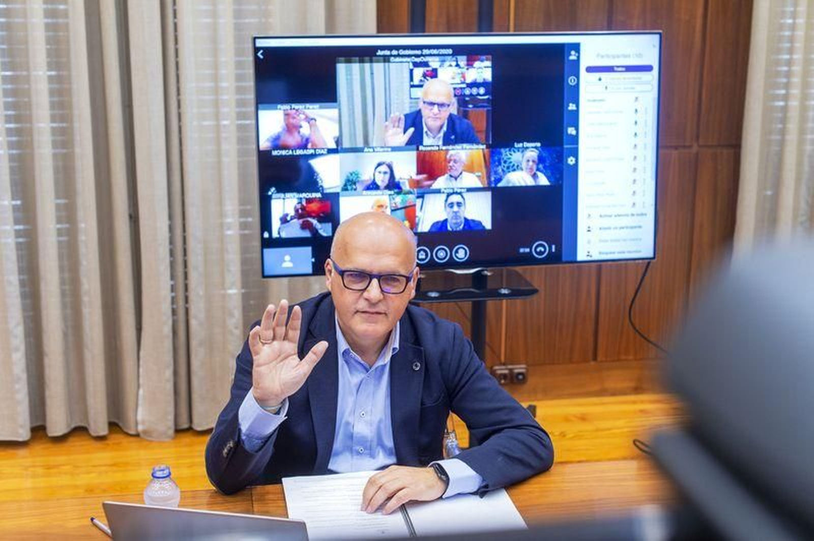 Baltar, en la junta de gobierno.