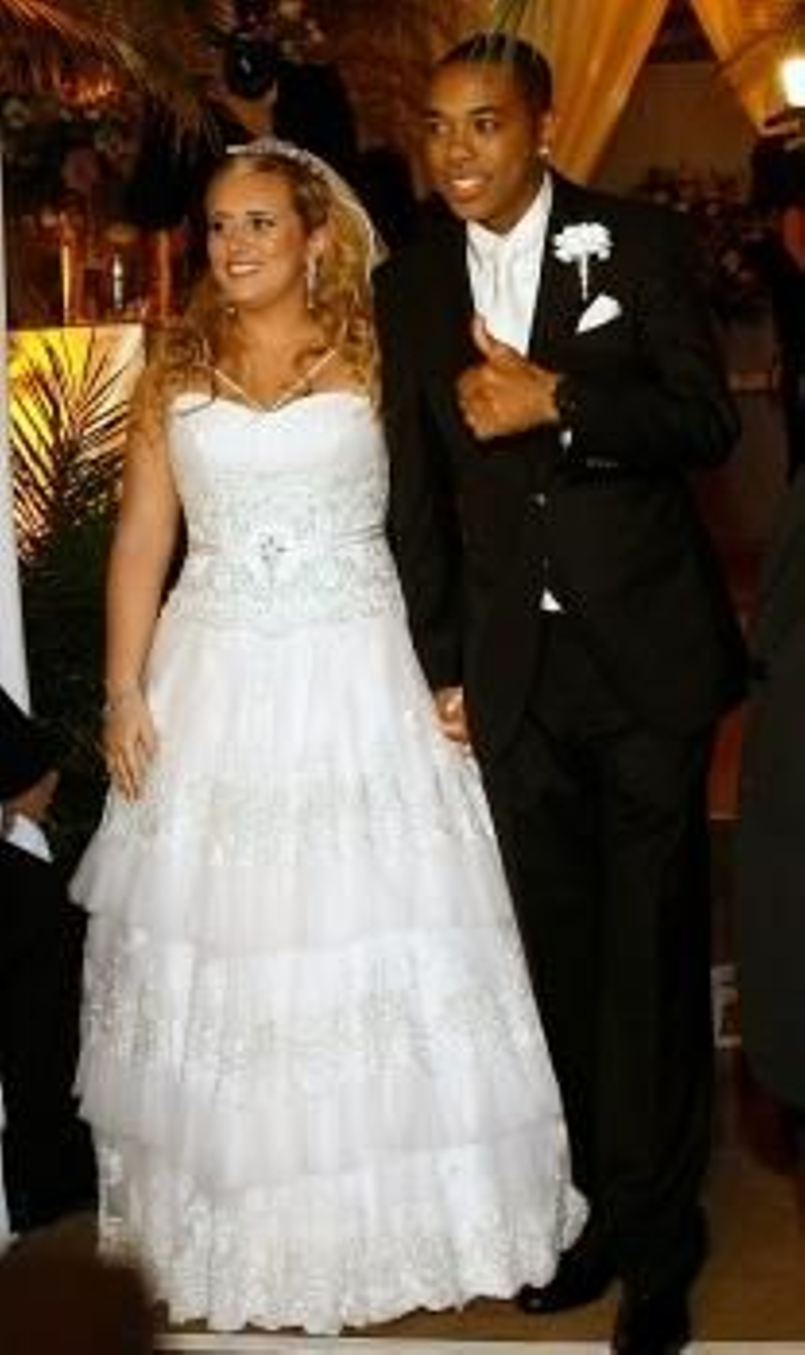La pareja tras la ceremonia.