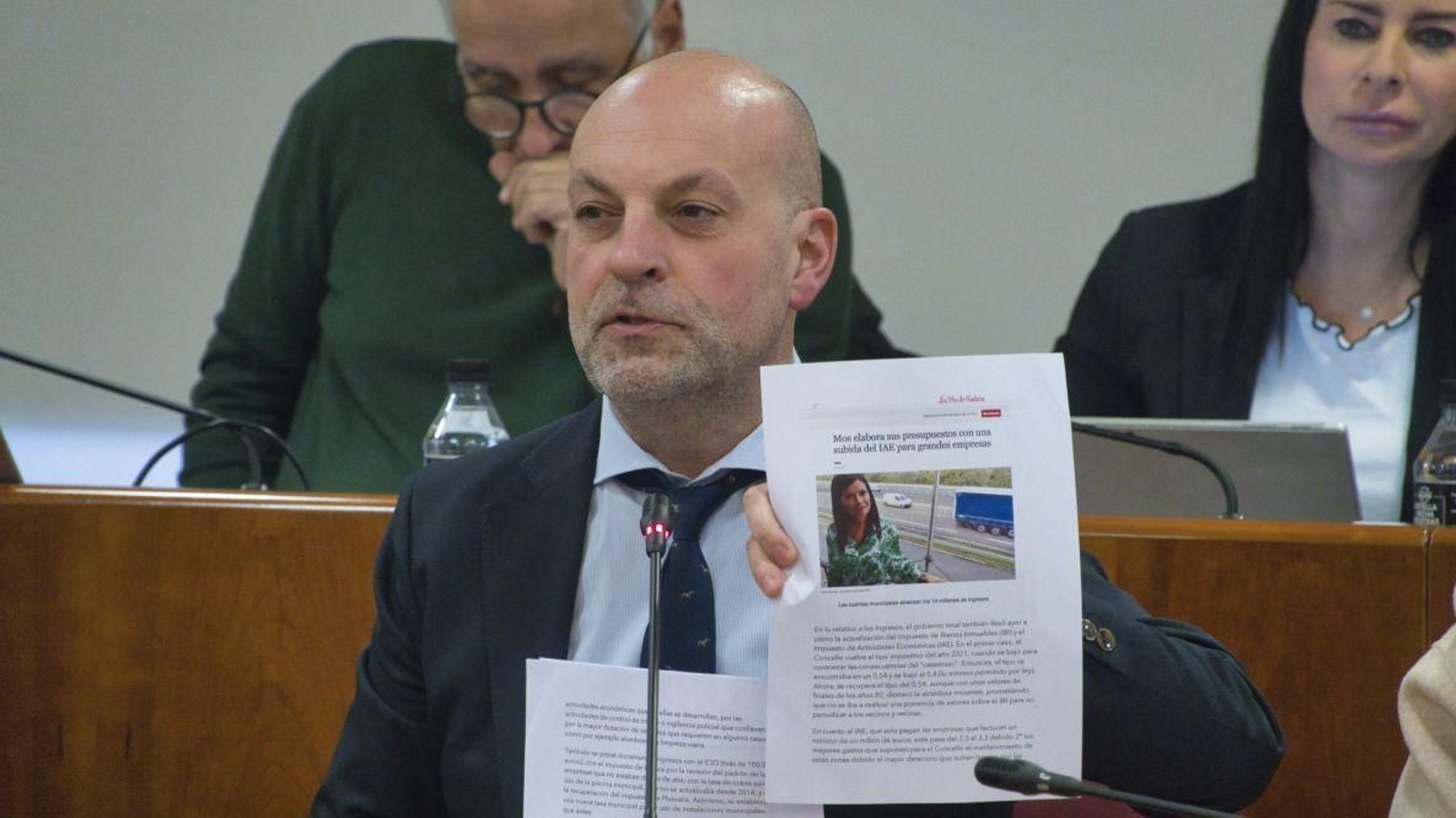 El concejal de Facenda Jaime Aneiros, en un instante de su intervención.