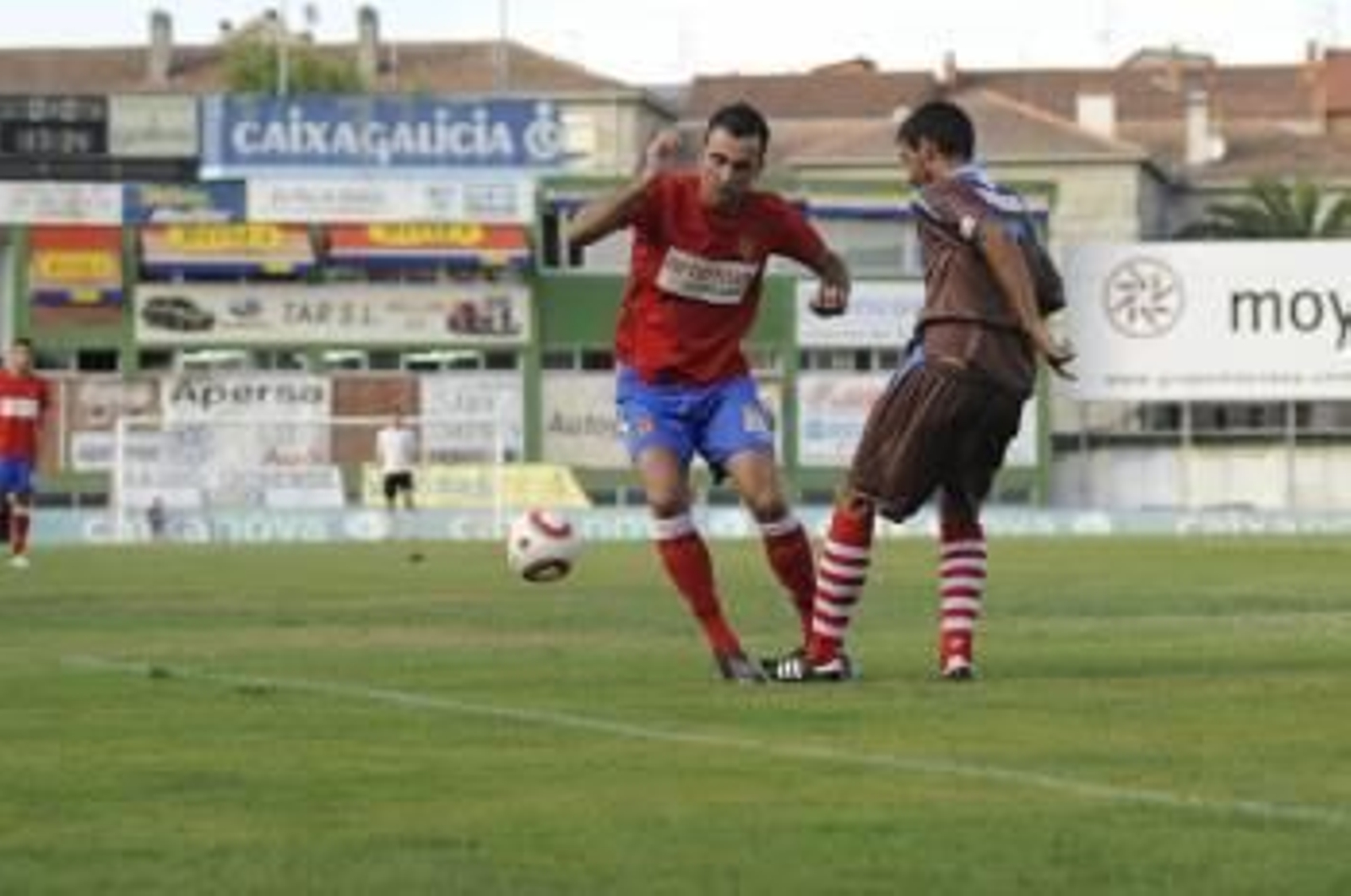 Arenas durante el partido ante el Lugo, en pretemporada. (Foto: MARTIÑO PINAL)