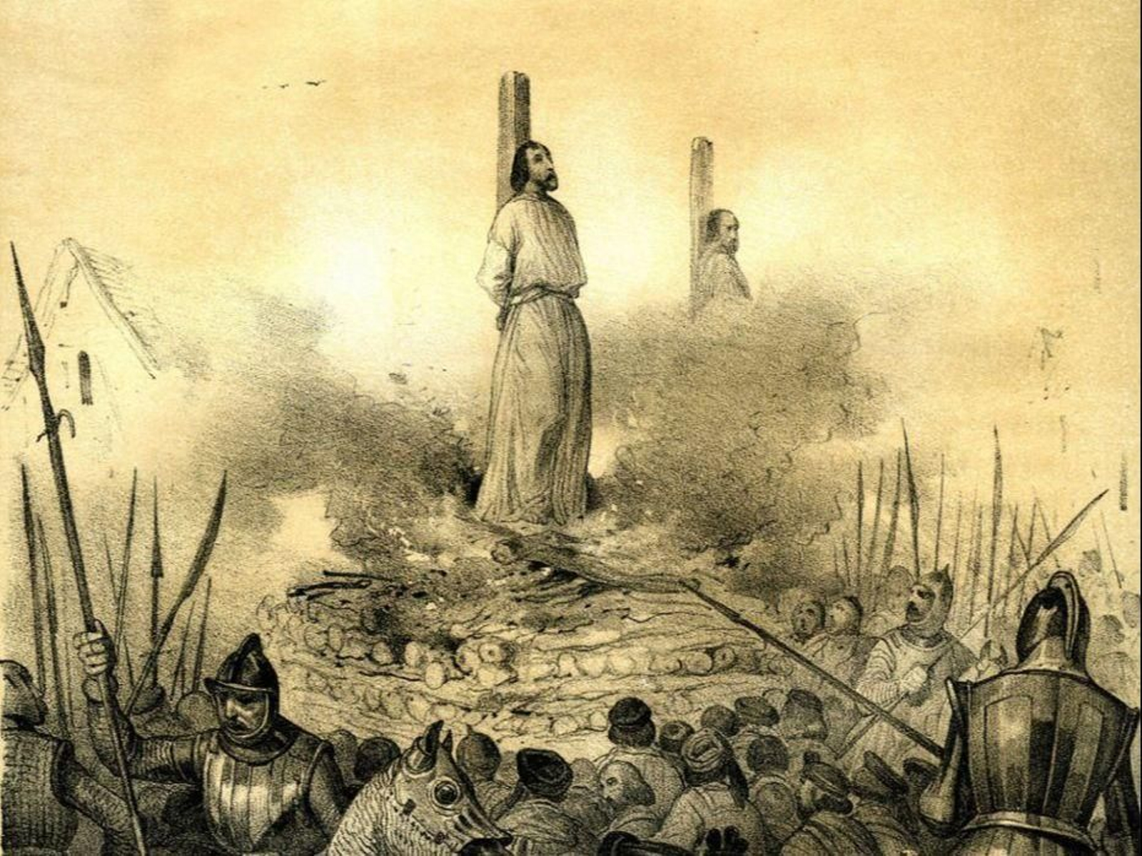 Caballeros templarios en la hoguera
